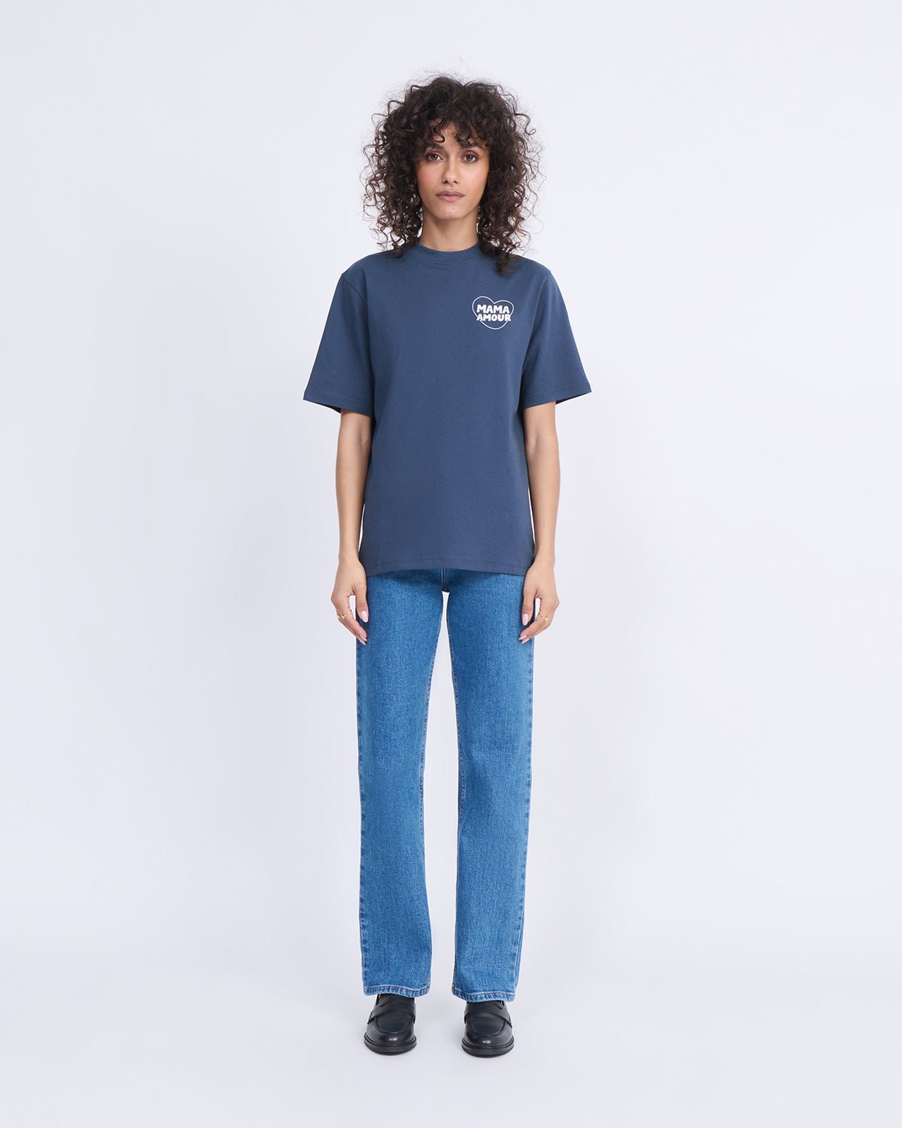 Mama Amour organic cotton T-shirt EMOI EMOI Blue