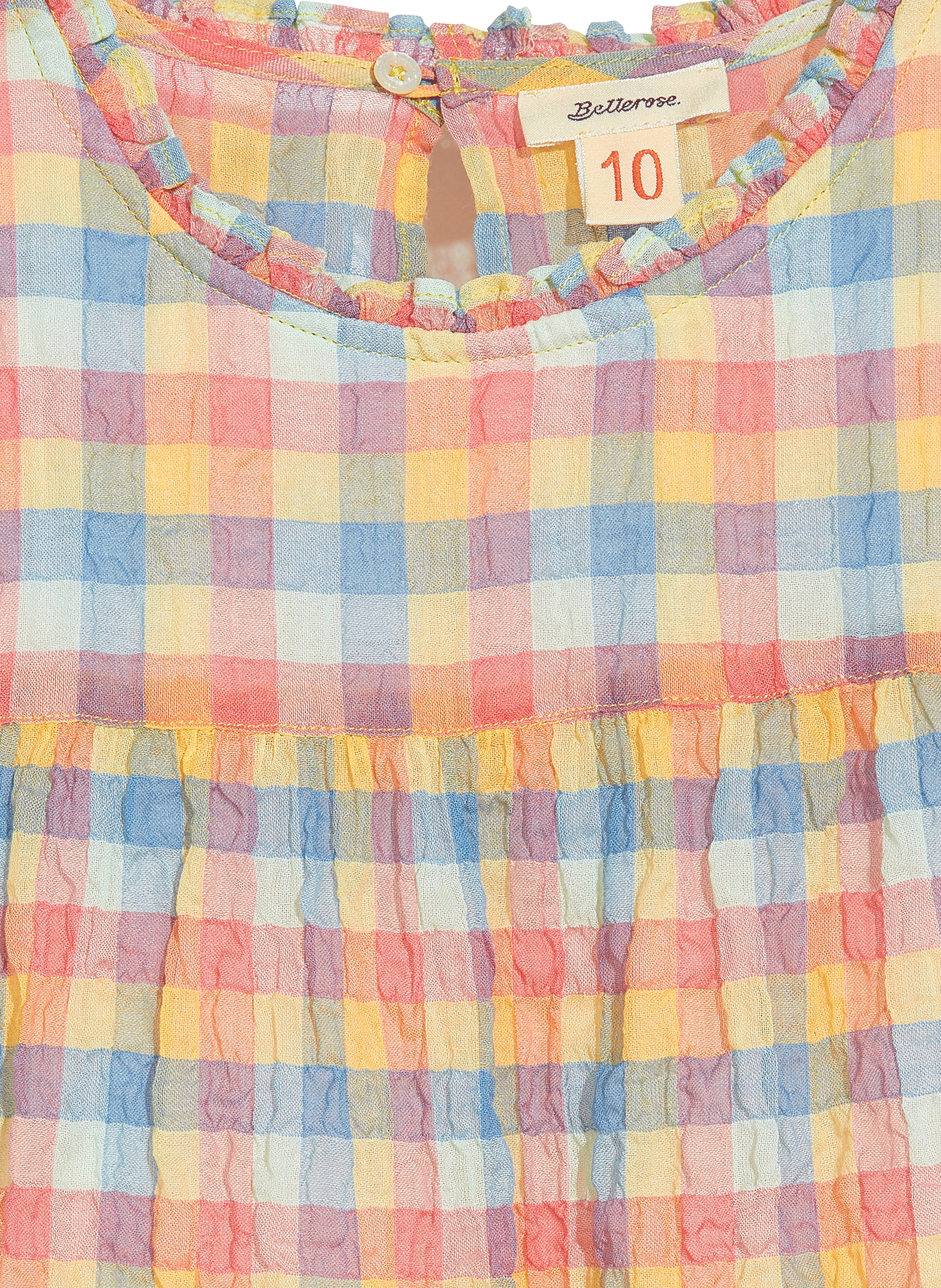 Long cotton-blend dress with round neck BELLEROSE Green