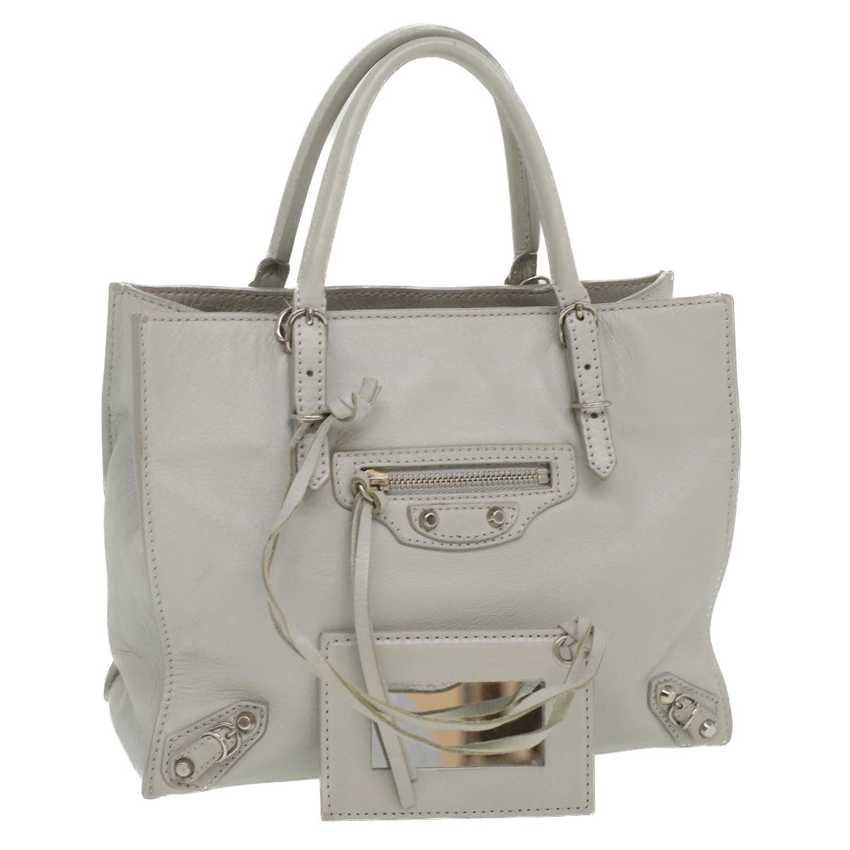 Sac Main Papier Gris Balenciaga Seconde Main Femme Place