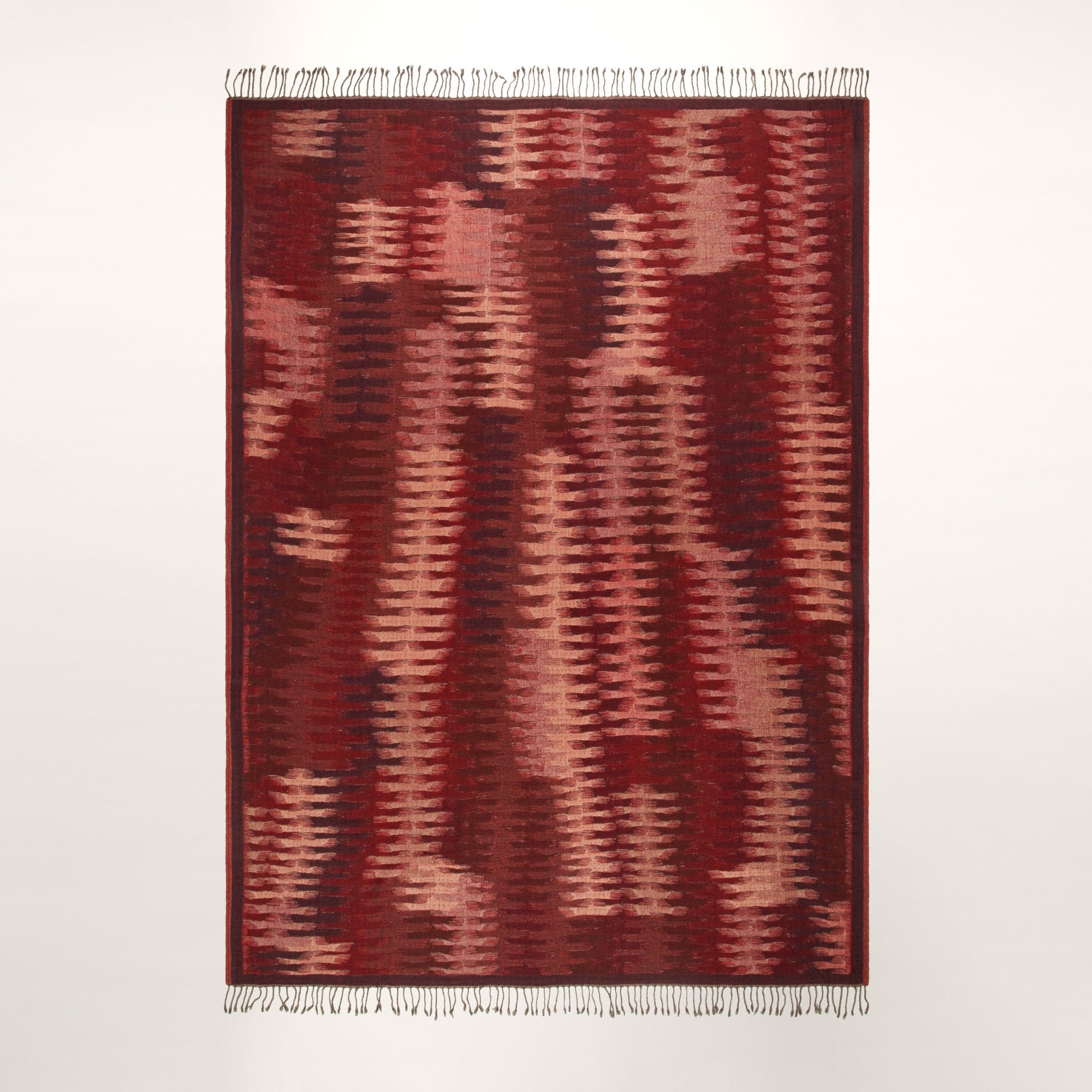 Plaid pure laine MADURA Rouge