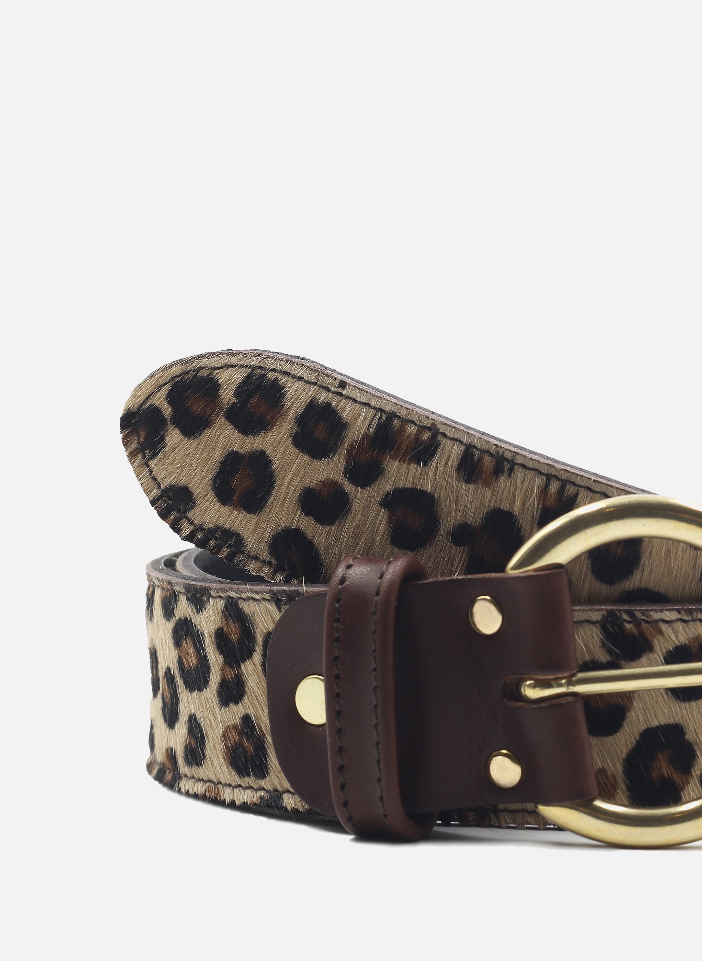 Bohemian pony leather belt JULES & JENN Multicolored