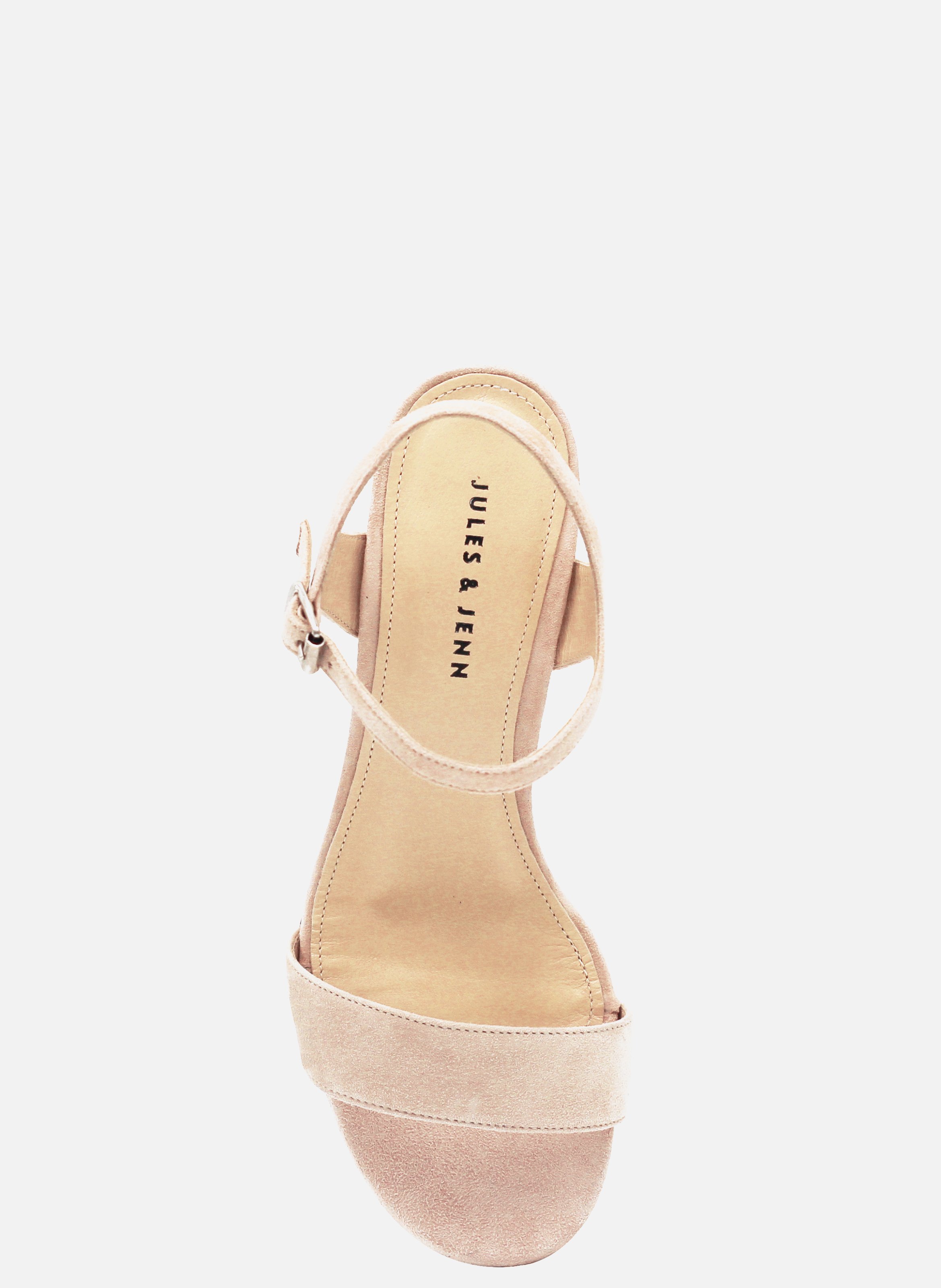 Heeled suede sandals JULES & JENN Beige