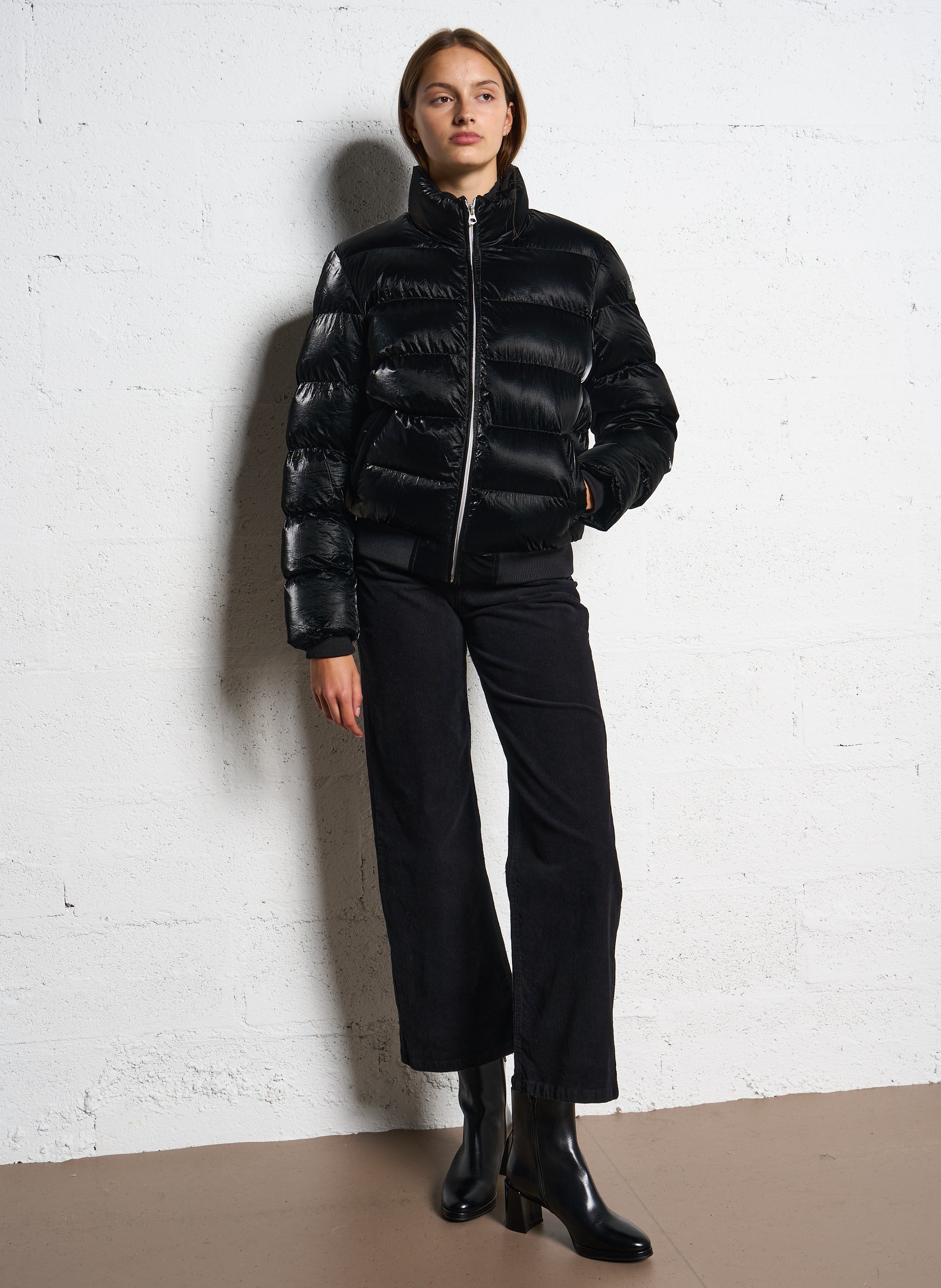 Doudoune effet satiné  SCHOTT Noir