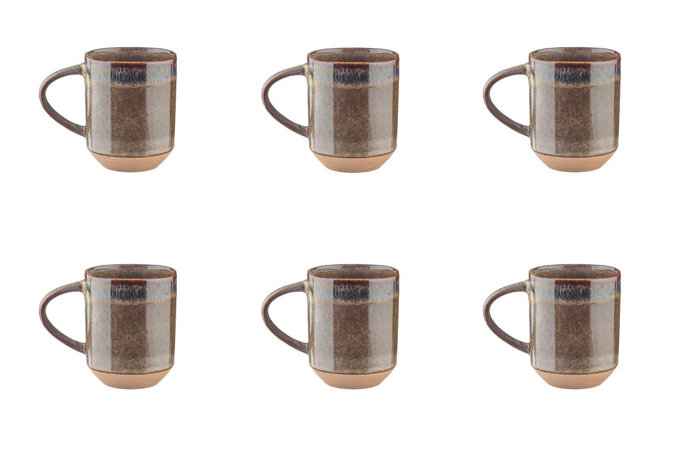 Stoneware Mug 40cl - Set of 6 BJORN Brown
