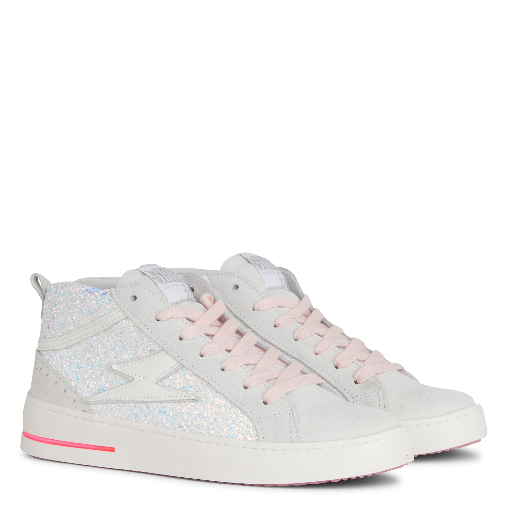 Baskets montantes bi-matière SEMERDJIAN - SMR Beige