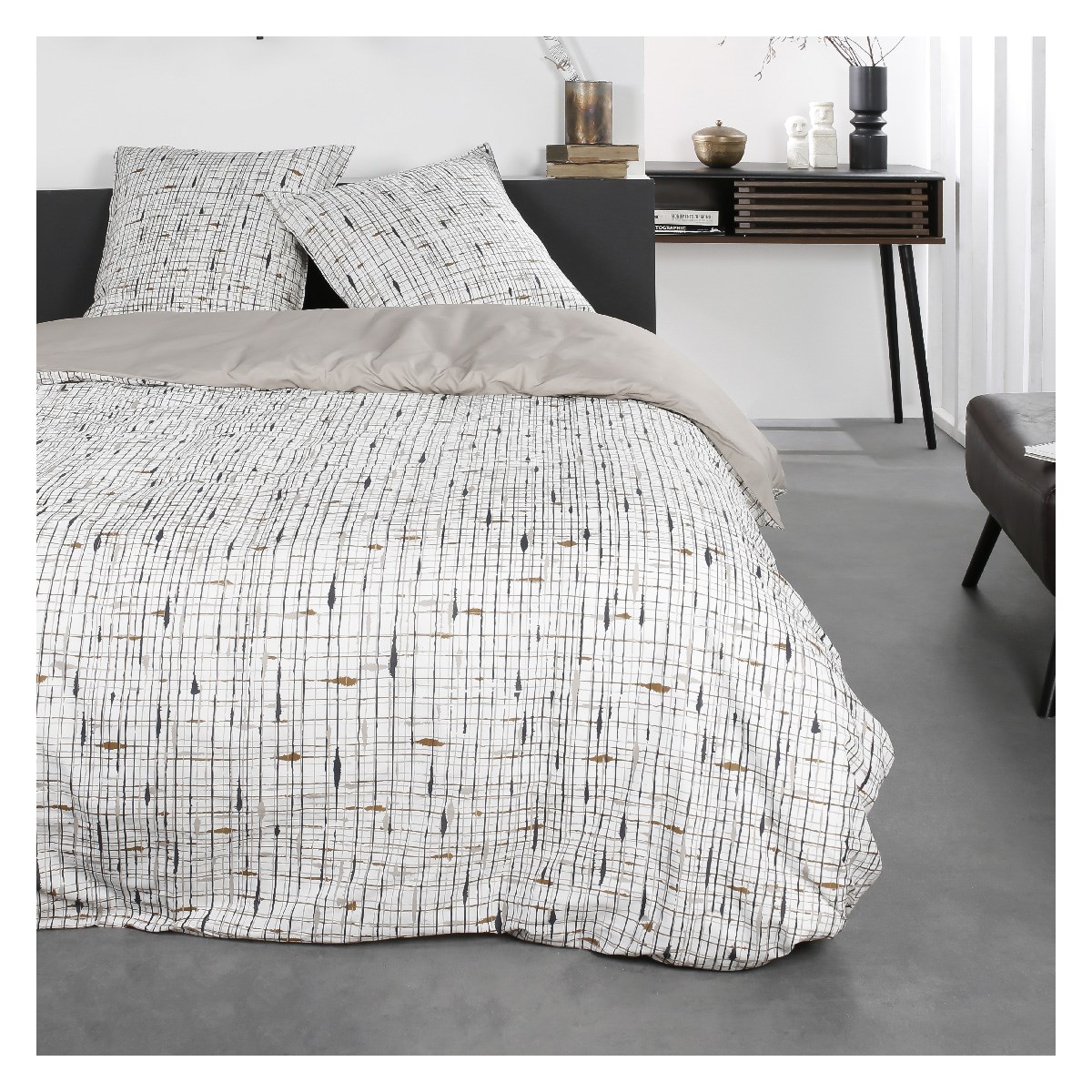 Cotton bedding set TODAY LINGE DE MAISON Beige
