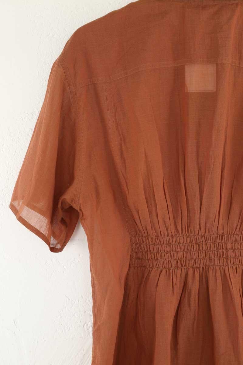 Cotton shirt THEORY - Seconde Main Brown