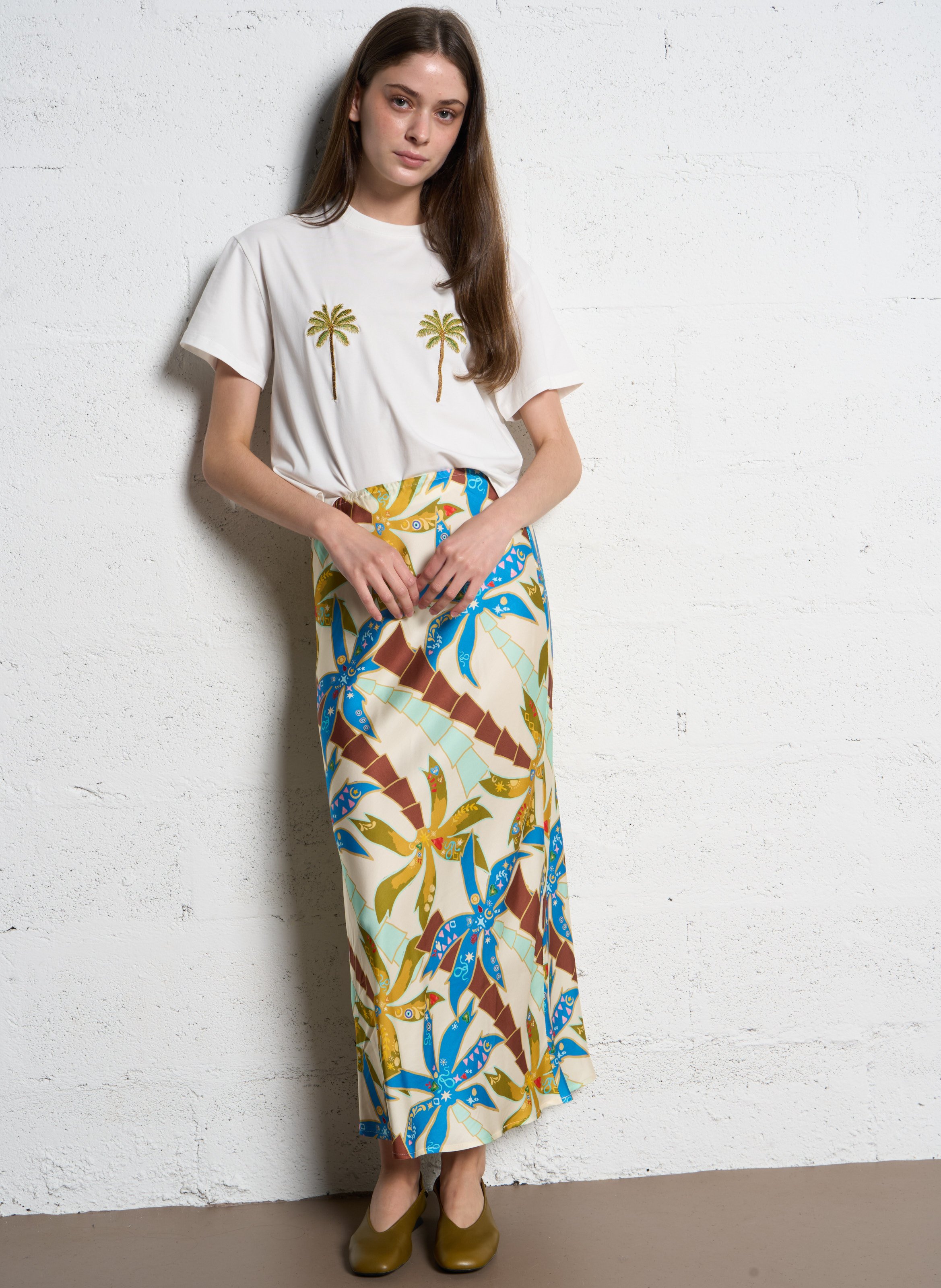Long printed skirt NEVER FULLY DRESSED Multicolored