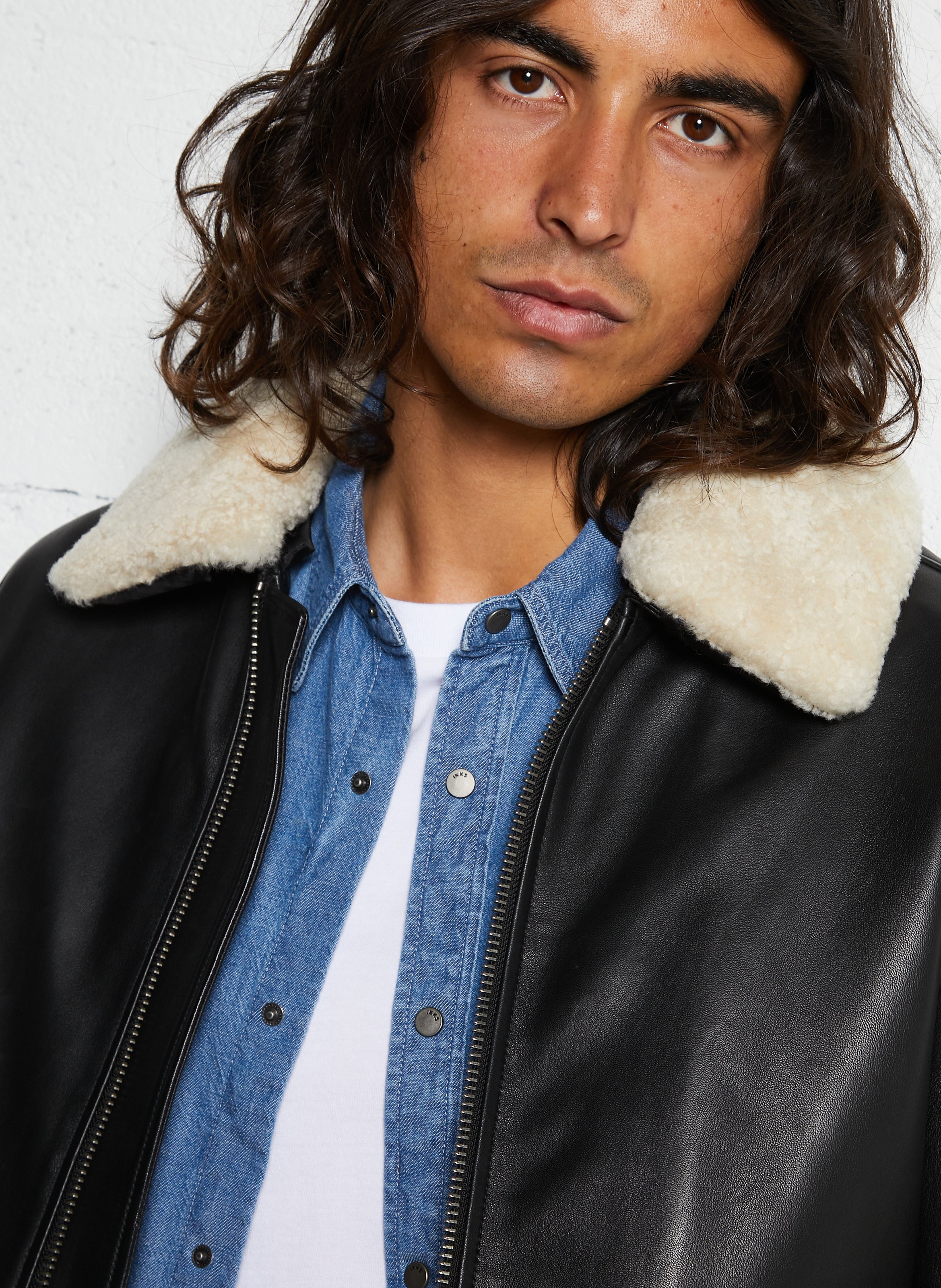 Gerade Lederjacke IKKS Schwarz