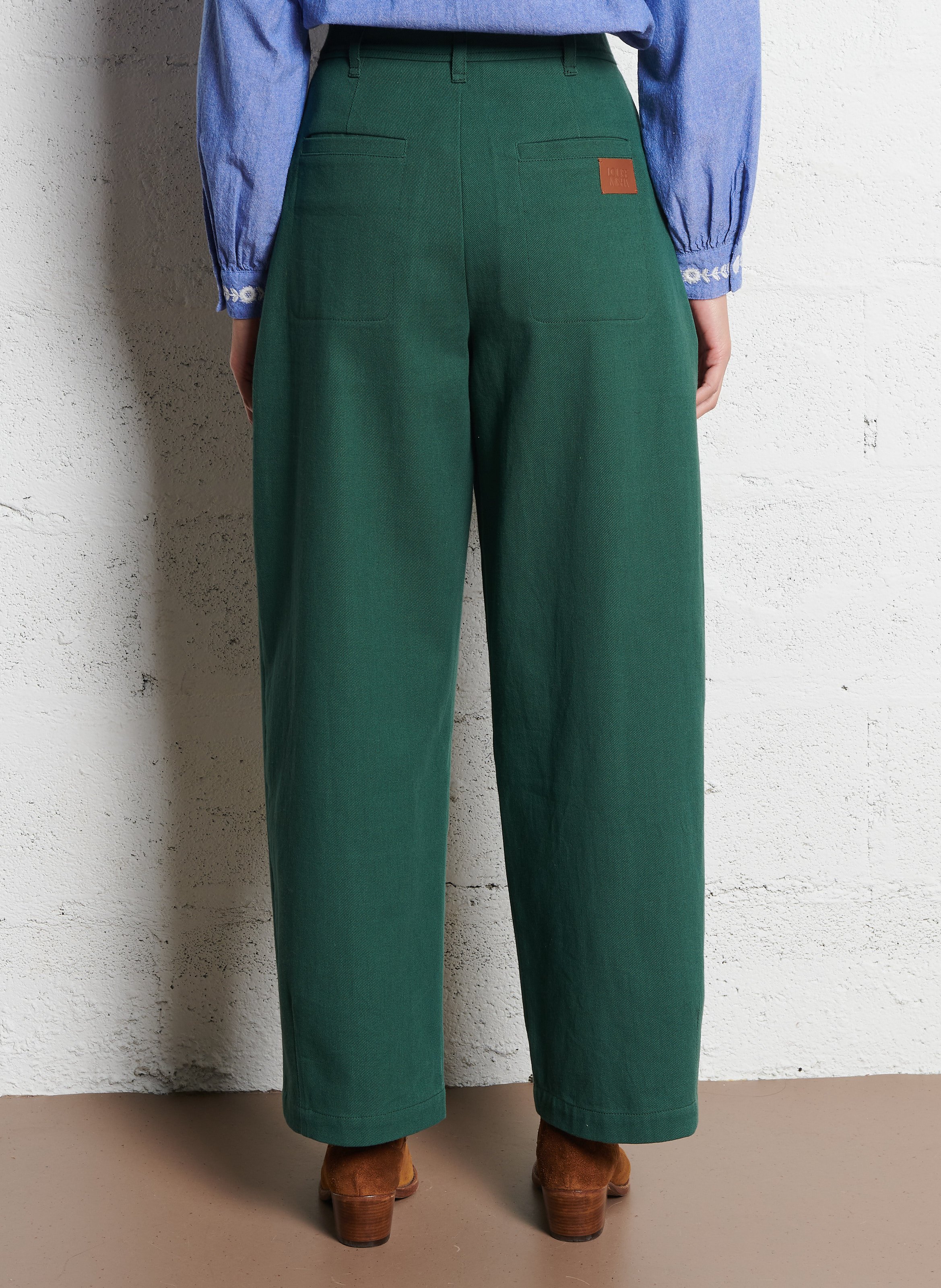 Wide cotton trousers  LOUISE MISHA Green