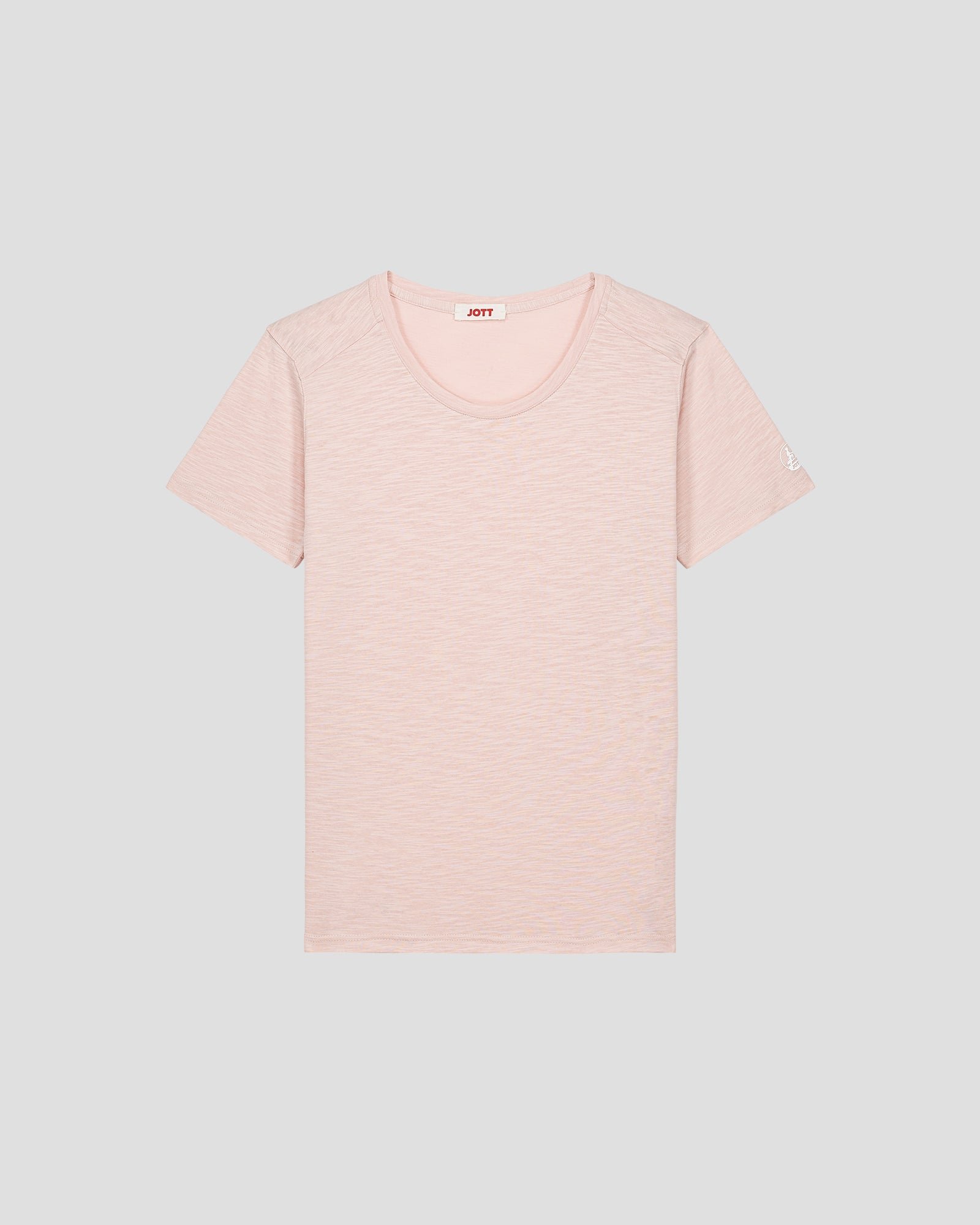 Round neck women's cotton T-shirt - Angela JOTT Pink