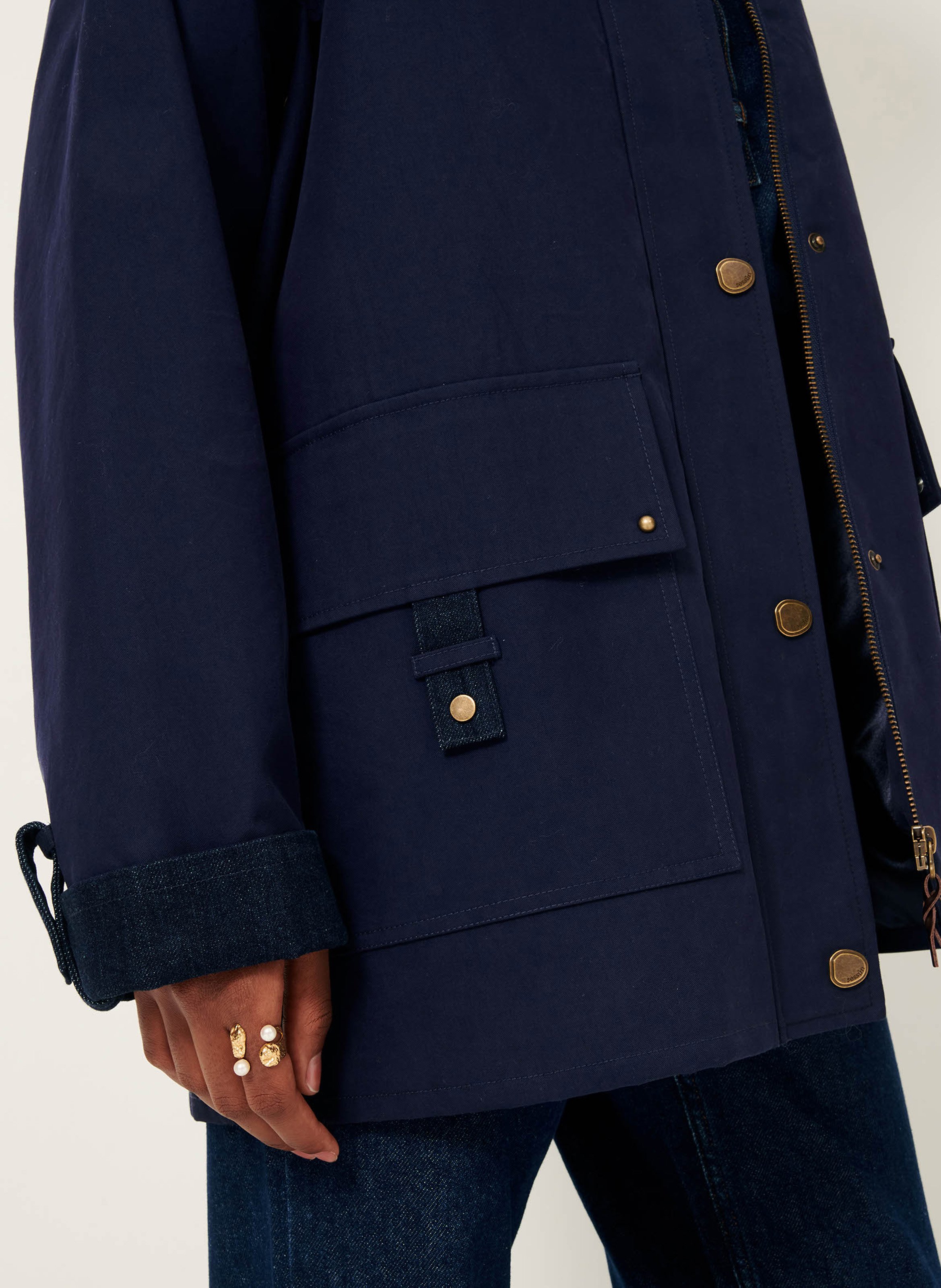 Veste oversize en coton mélangé SESSUN Bleu