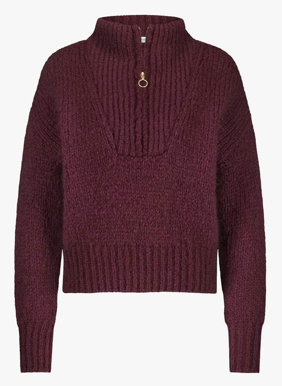 Gerader pullover mit stehkragen Rot By bar Damen Place des