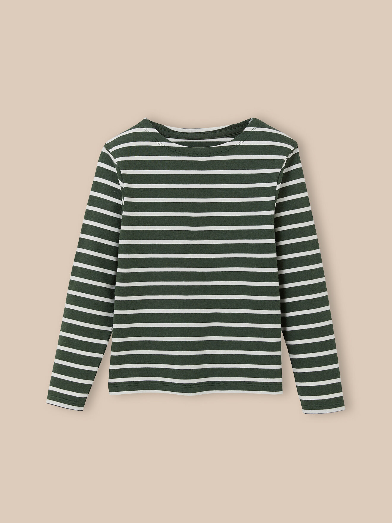 Organic cotton Breton T-shirt CYRILLUS Green