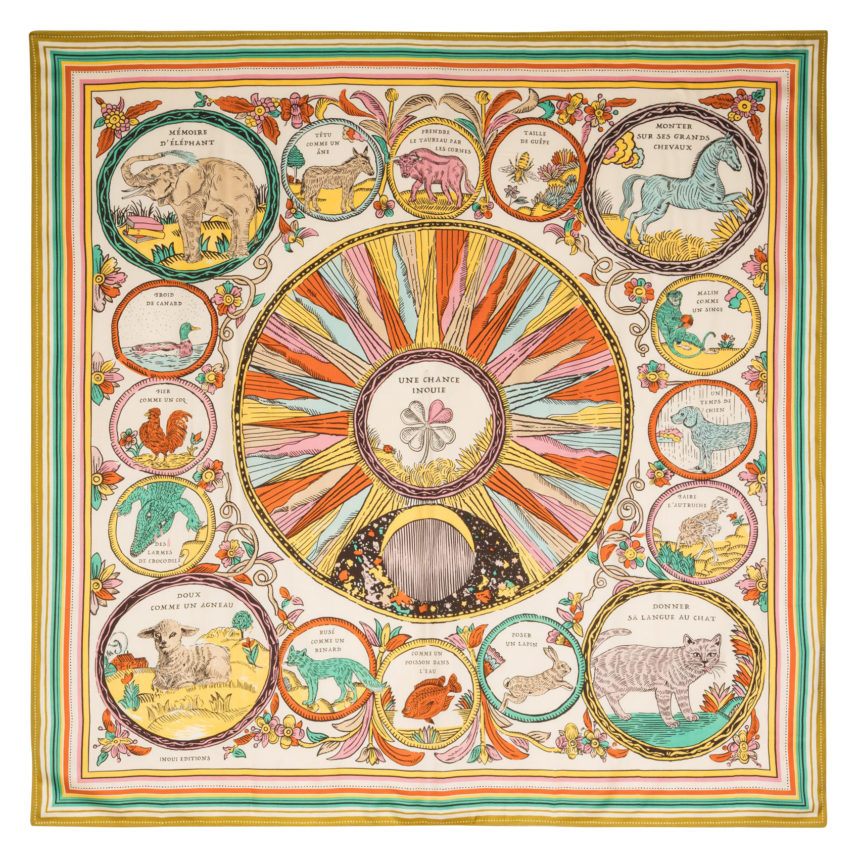 Silk-blend scarf INOUI EDITIONS Multicolored