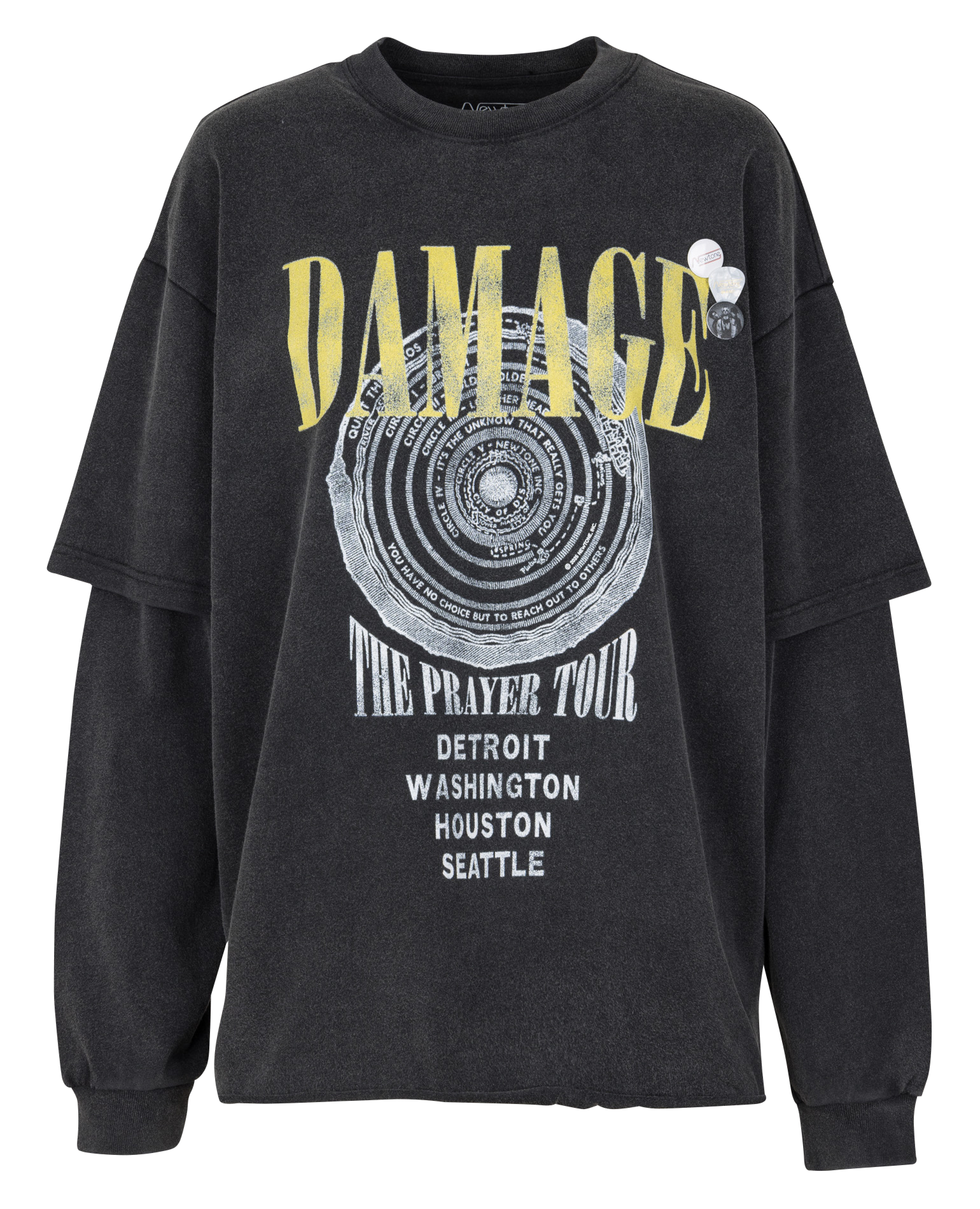 Sweat col rond en coton NEWTONE Gris