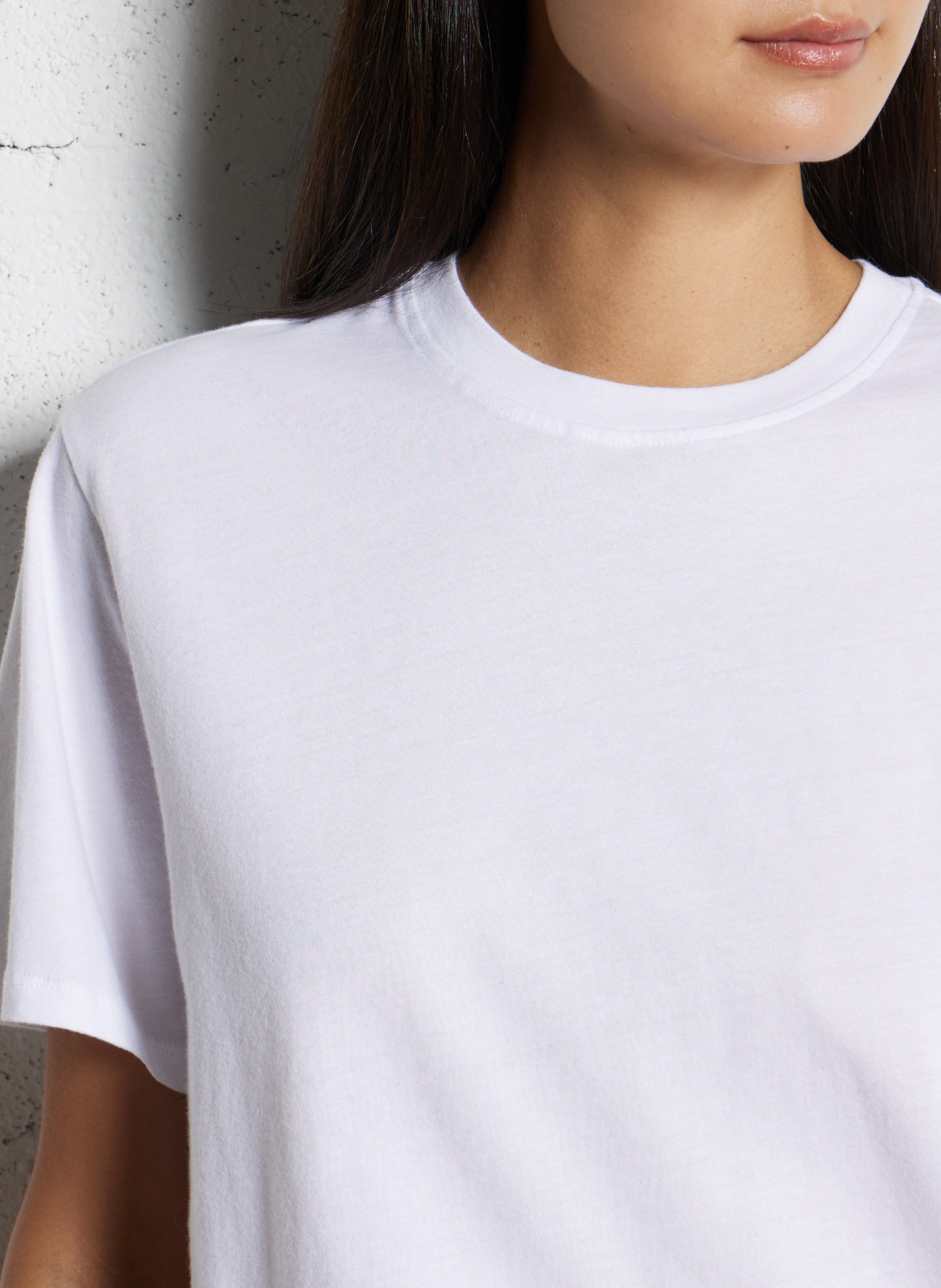 Tee-shirt col rond en coton bio MAJESTIC FILATURES Blanc