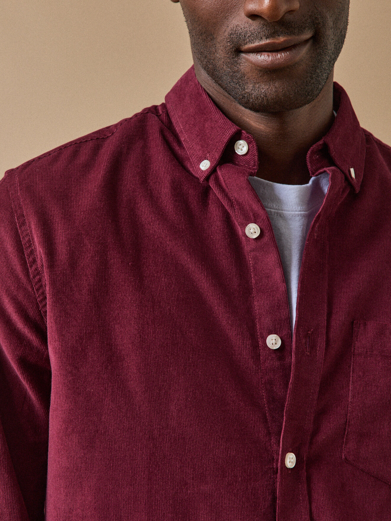 Contemporary cut velvet shirt CYRILLUS Red