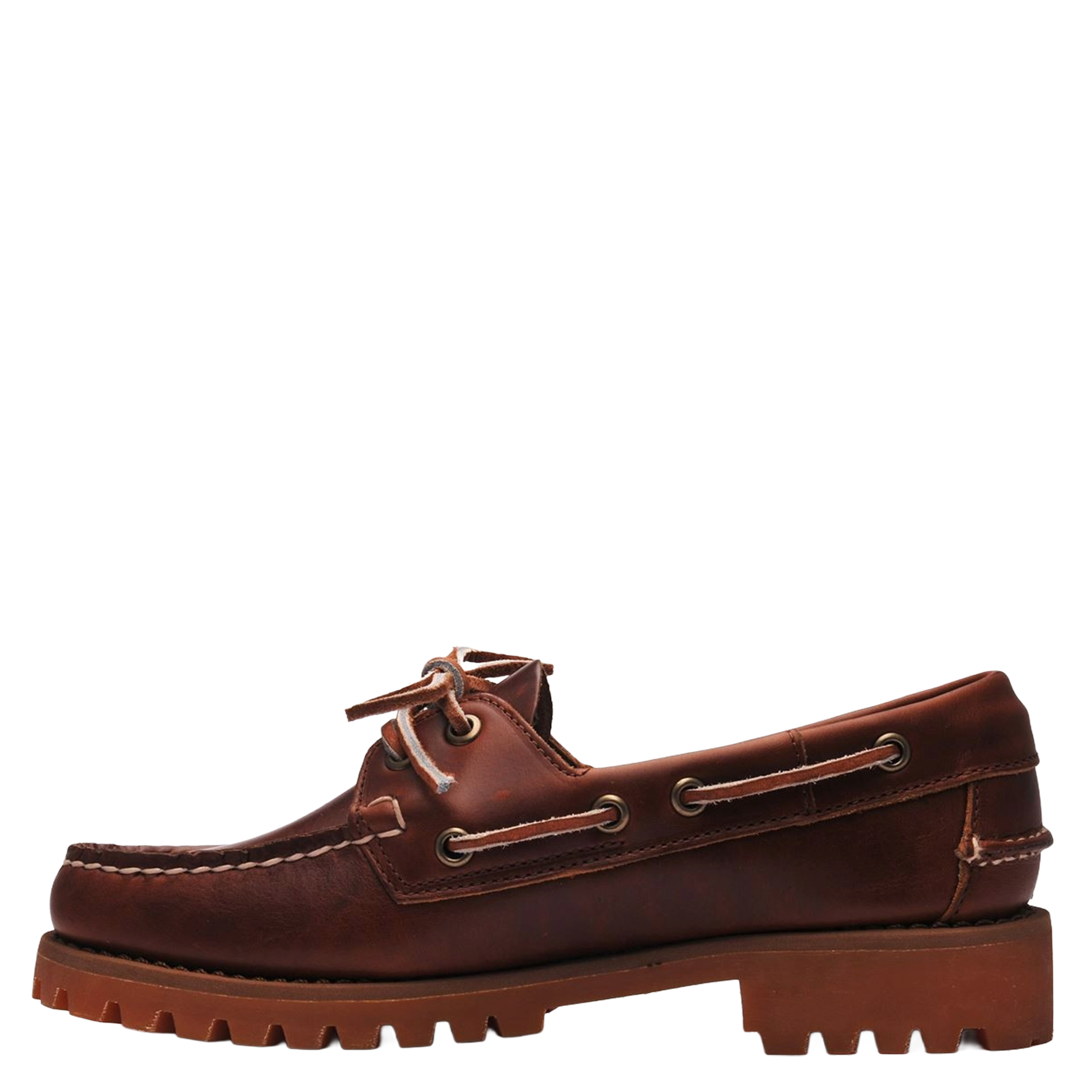 Leren instappers met veters SEBAGO Bruin