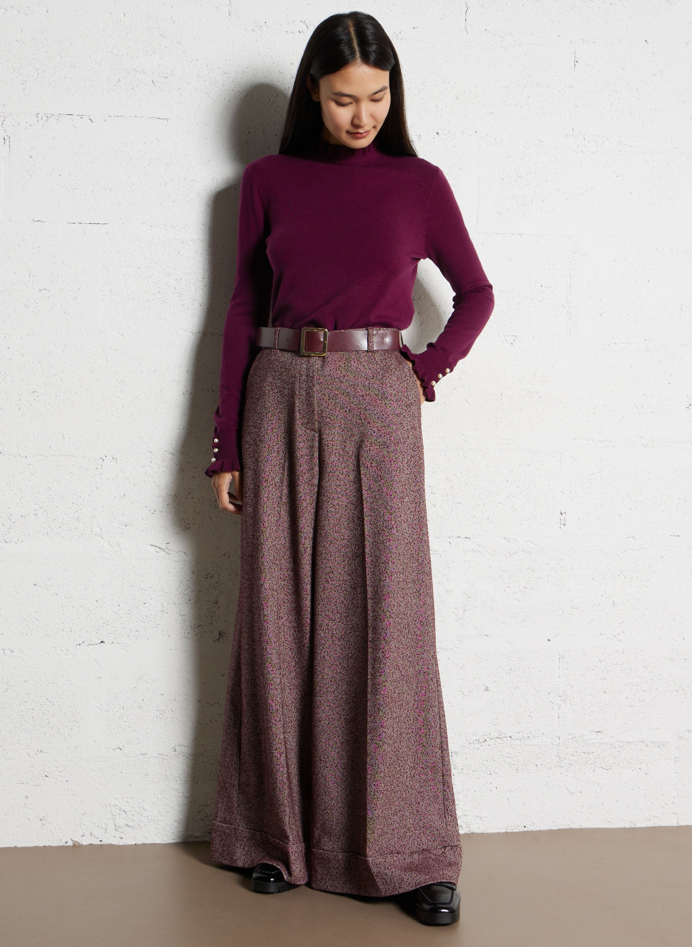 Pantalon large  IMPERIAL Rouge