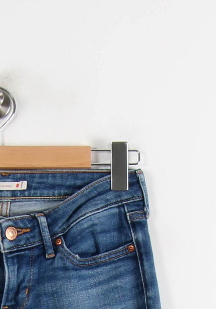 Cropped slim jeans with studs LEVI'S - Seconde main Blue