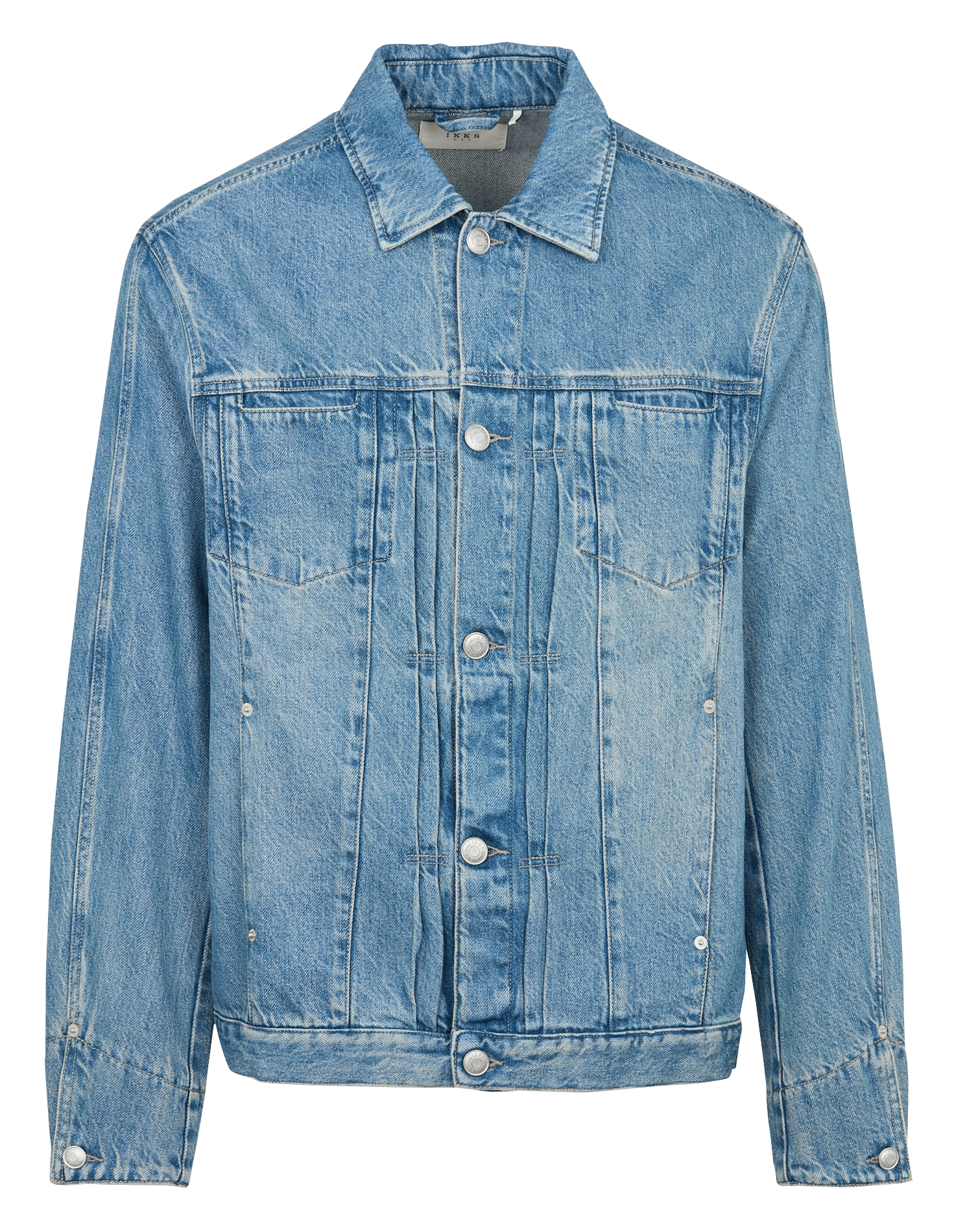 Rechte knoopsluiting spijkerjas IKKS Blauw