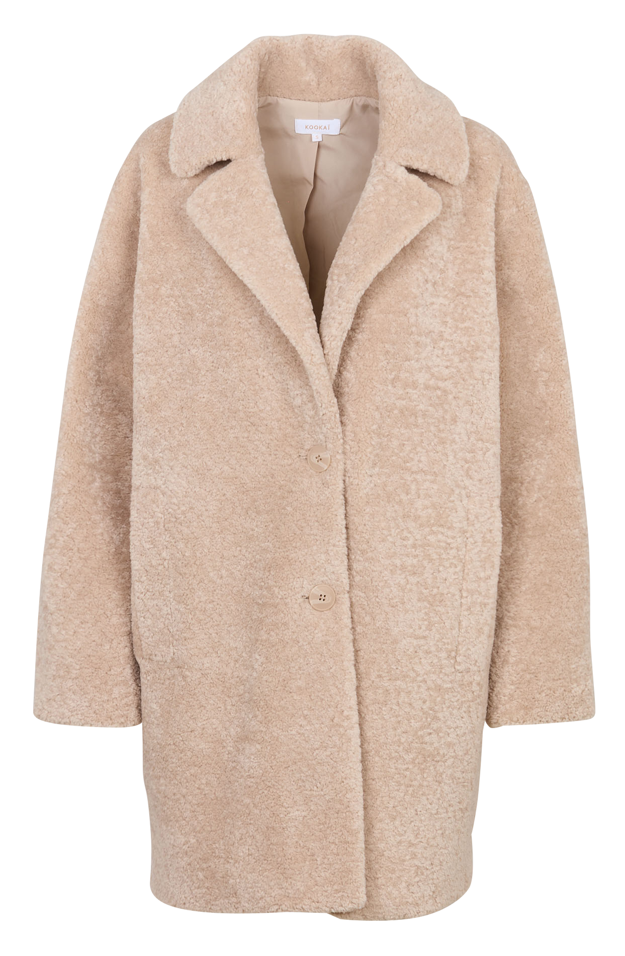 Manteau droit col tailleur KOOKAI Marron