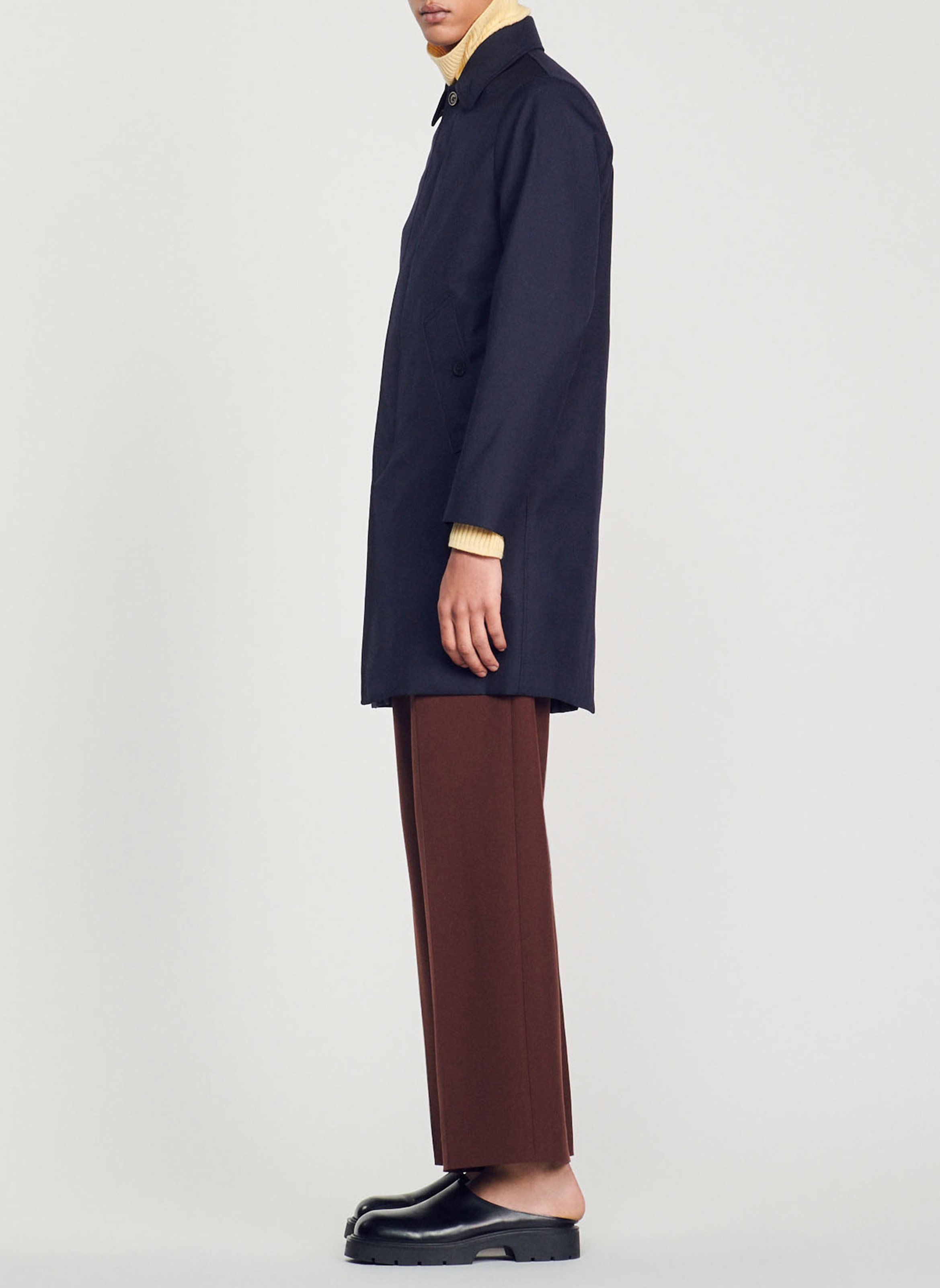 Imperméable droit  SANDRO Bleu