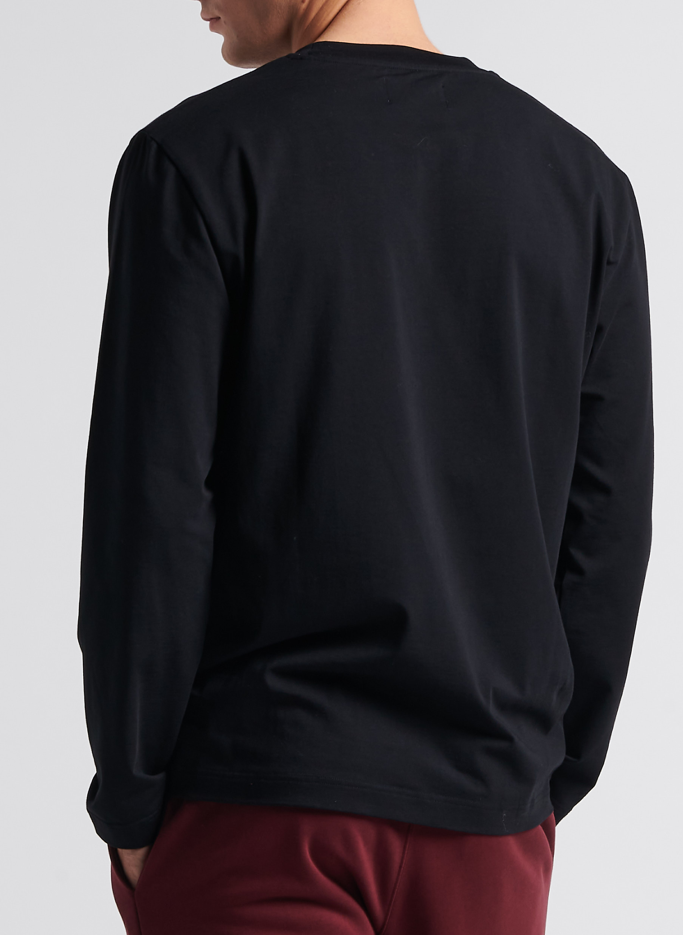 Round-neck cotton T-shirt SAISON 1865 Black