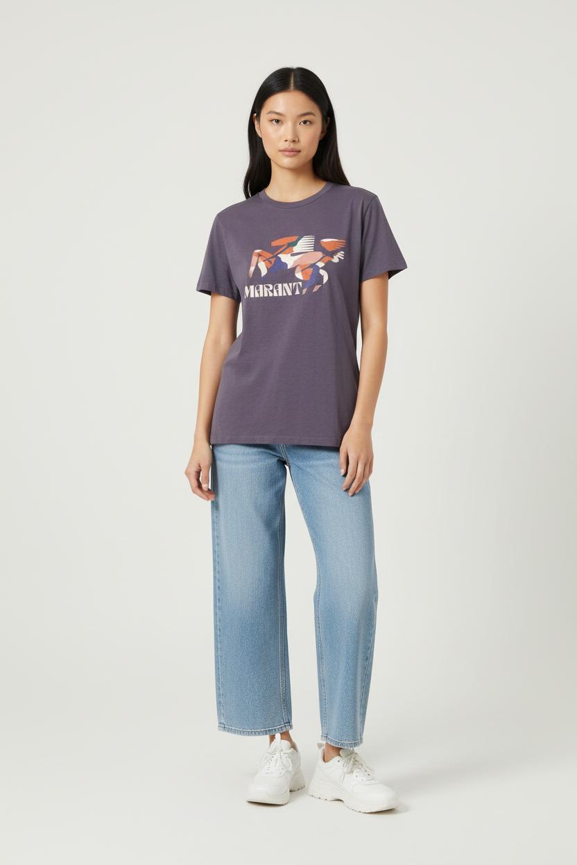 Tommy Badge T-shirt ISABEL MARANT ÉTOILE - SECONDE MAIN Purple