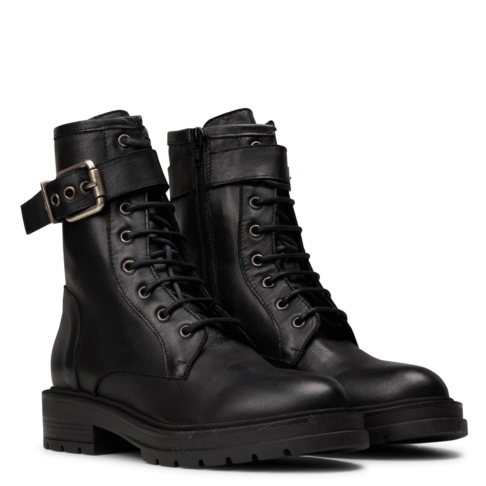 Lace-up leather ankle boots MELLOW YELLOW Black