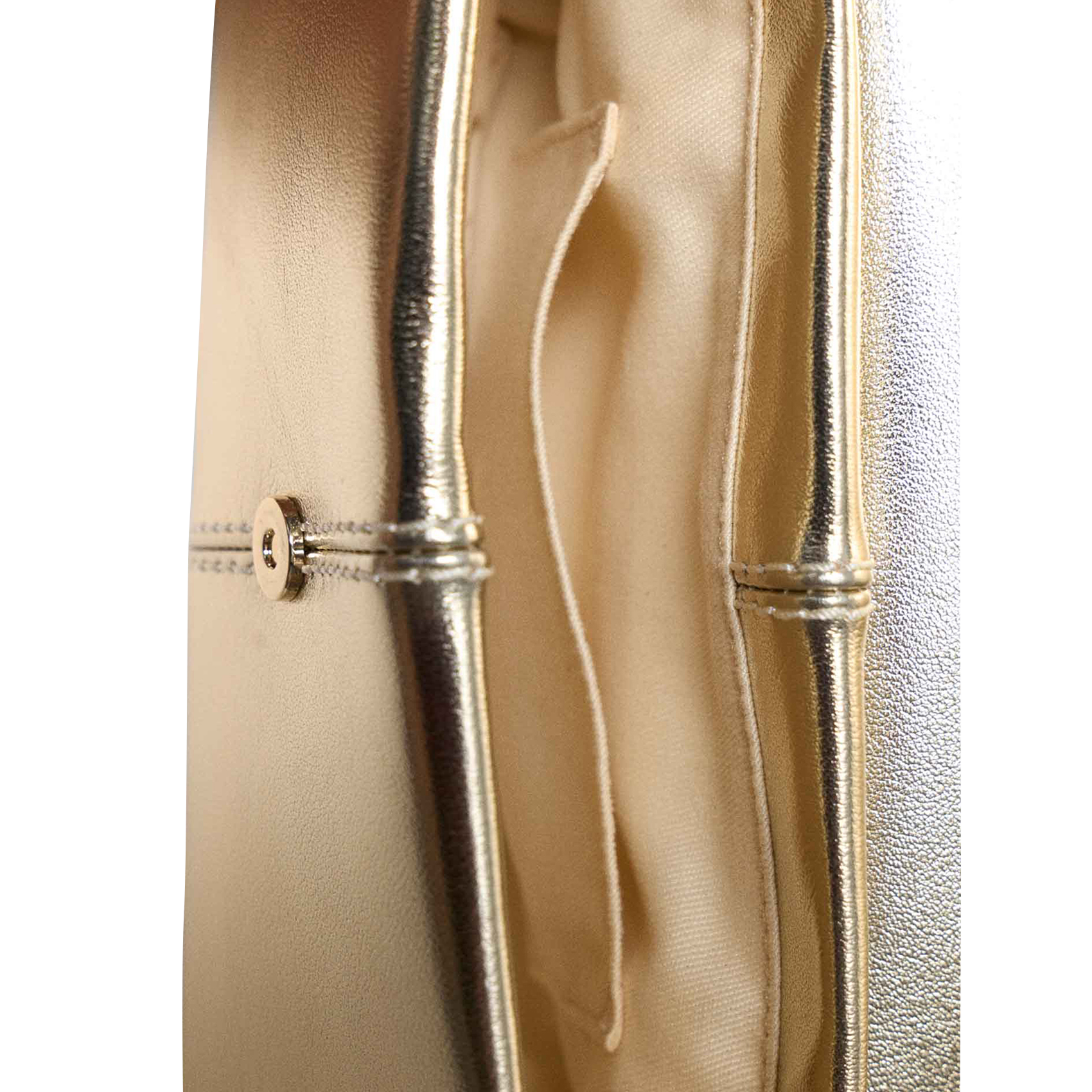 Leren clutch MAJE Goudkleurig