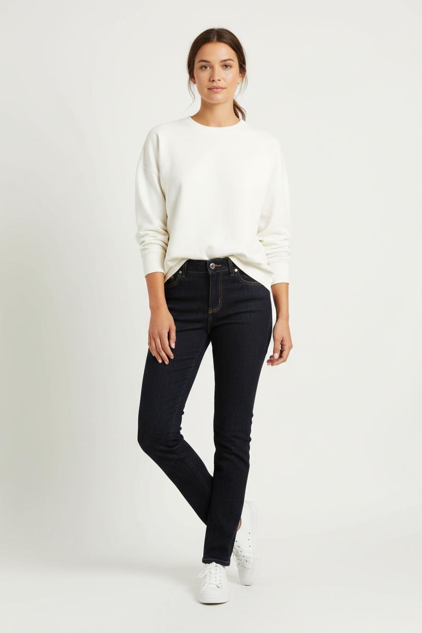 Cropped slim jeans with studs LIU JO - SECONDE MAIN Blue