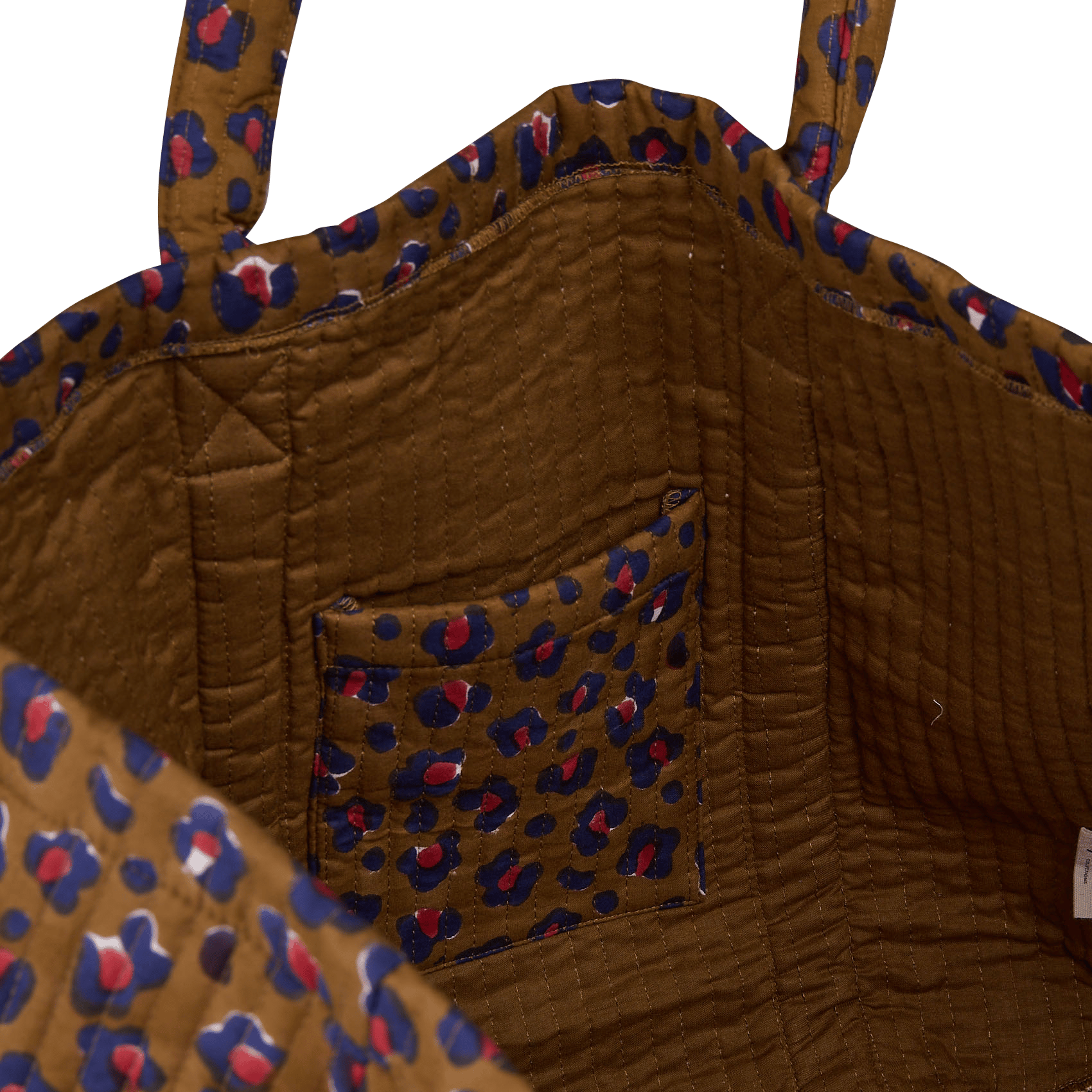 Sac cabas imprimé en coton matelassé APACHES COLLECTIONS Rouge