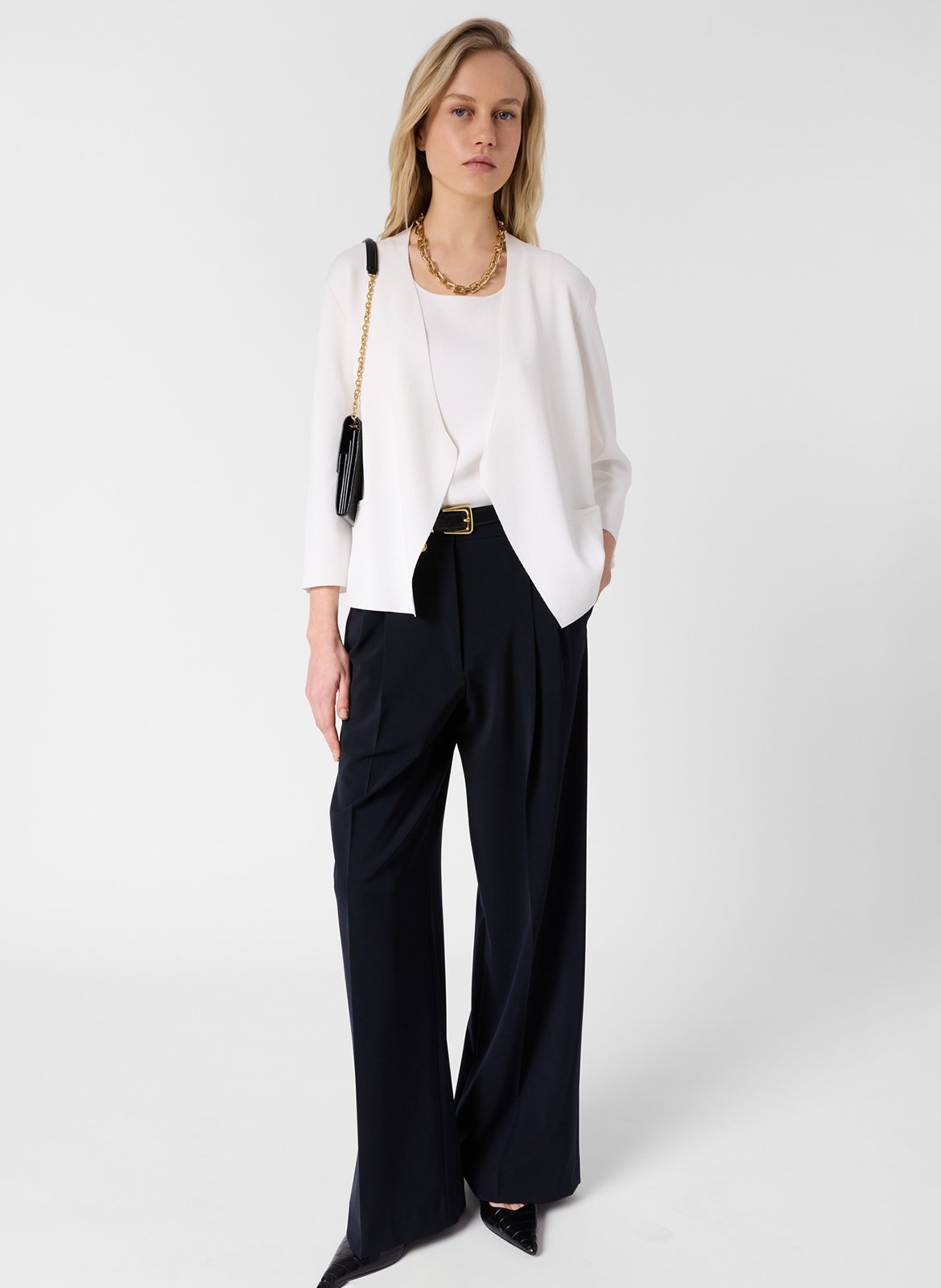 Gilet en maille droit GERARD DAREL White