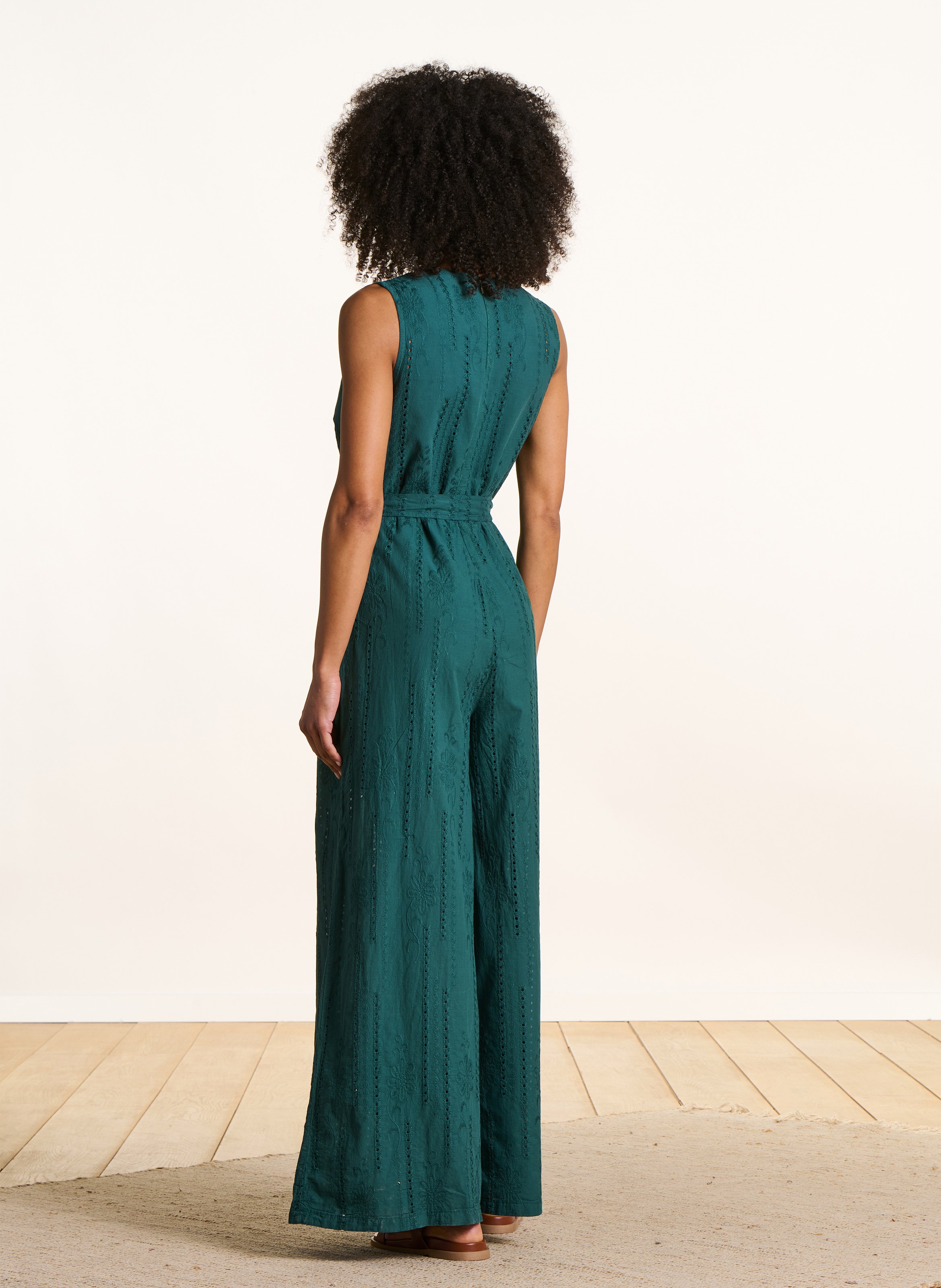 Combinaison large en coton LA FEE MARABOUTEE Vert