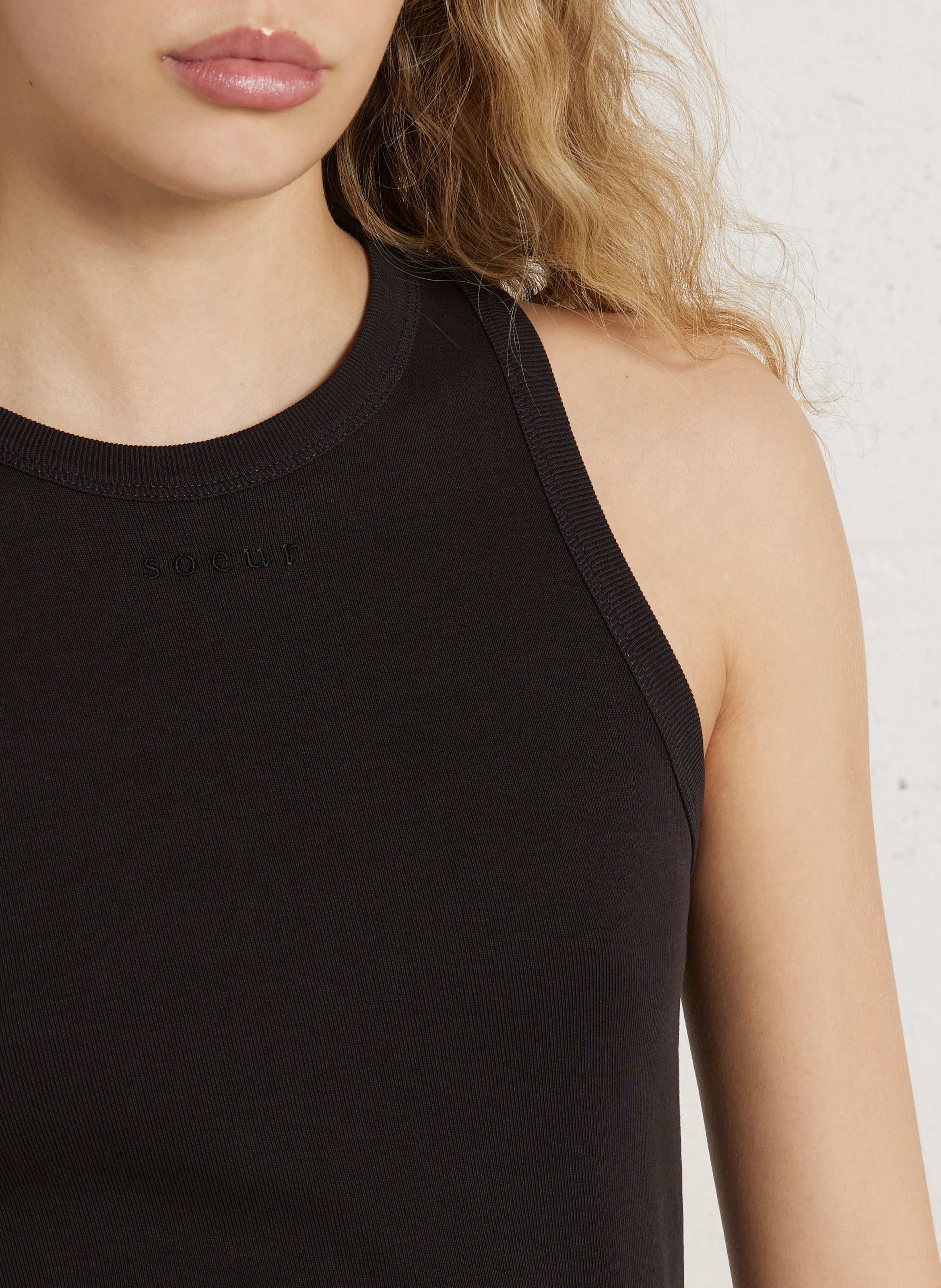 Gerader Bio-Baumwolltanktop Grau