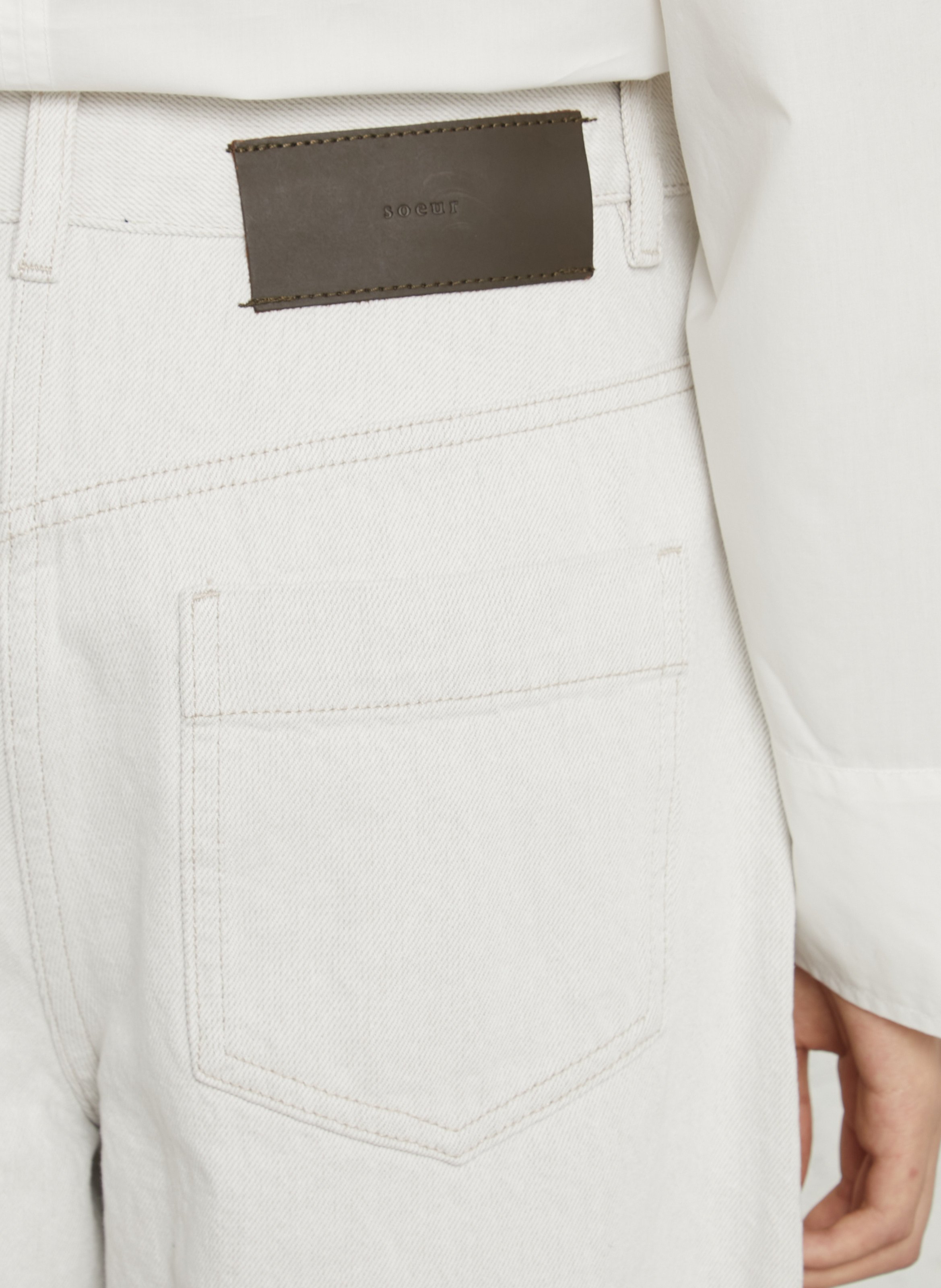 Weite Hose aus Bio-Baumwolle SOEUR Beige