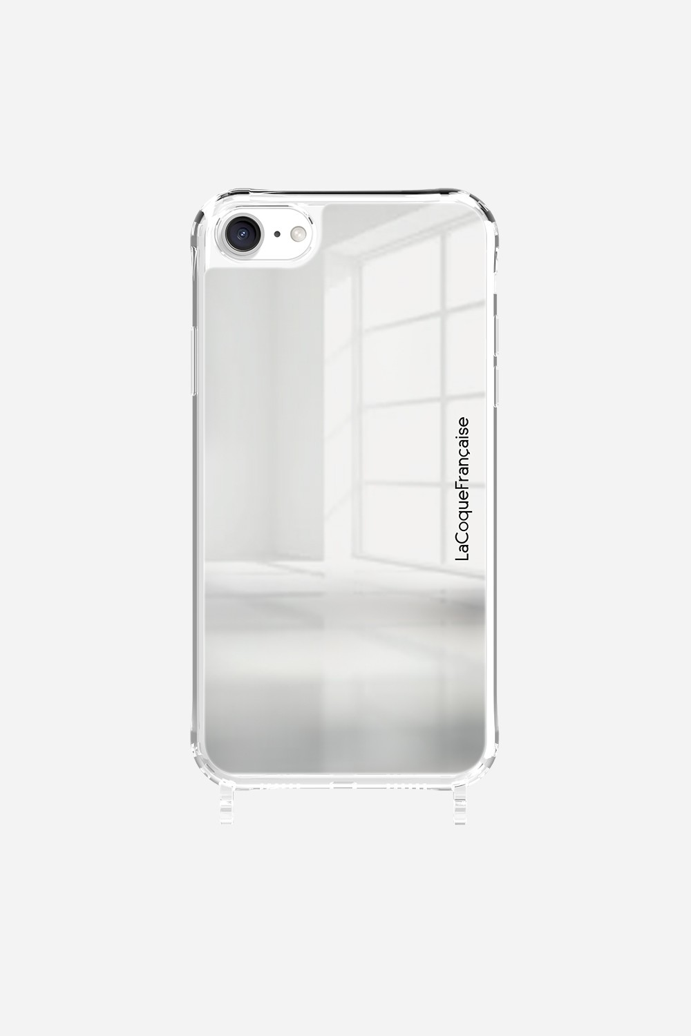 Mirror phone case with rings for iphone 7 / 8 / se2020 / se2022 LA COQUE FRANCAISE Silver
