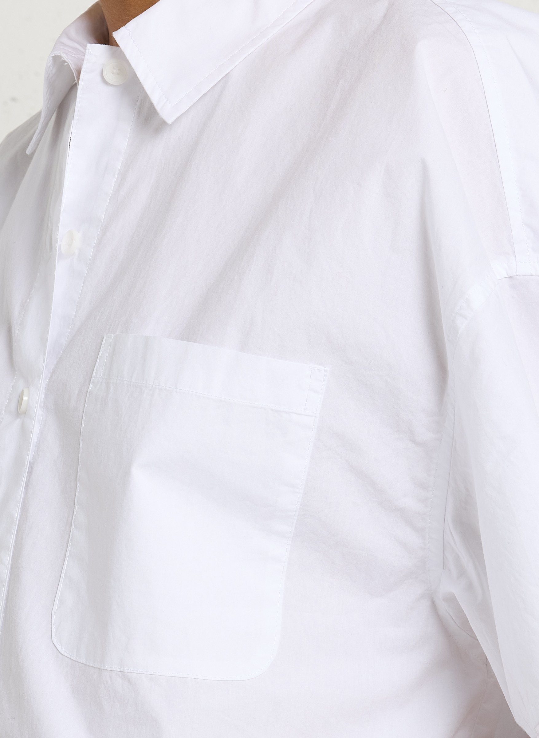 Chemise col classique en coton AMERICAN VINTAGE Blanc