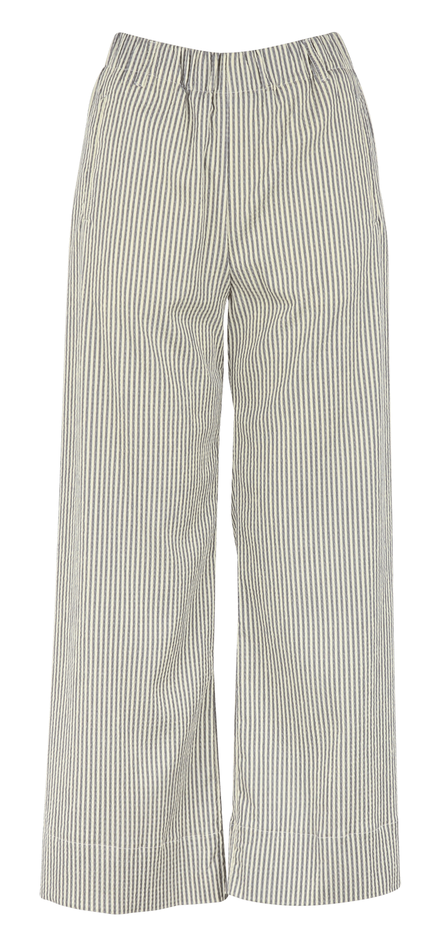 Pantalon droit en coton mélangé rayé HOD PARIS Gris