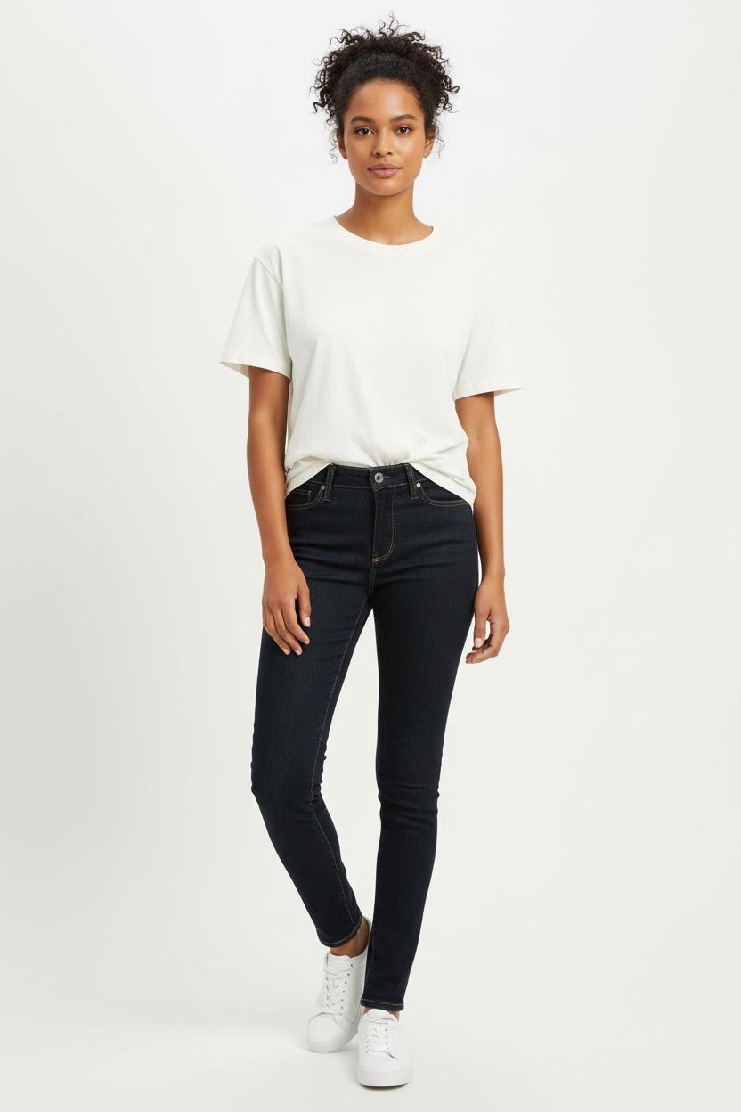 Cropped slim jeans with studs LEVI'S - Seconde main Blue