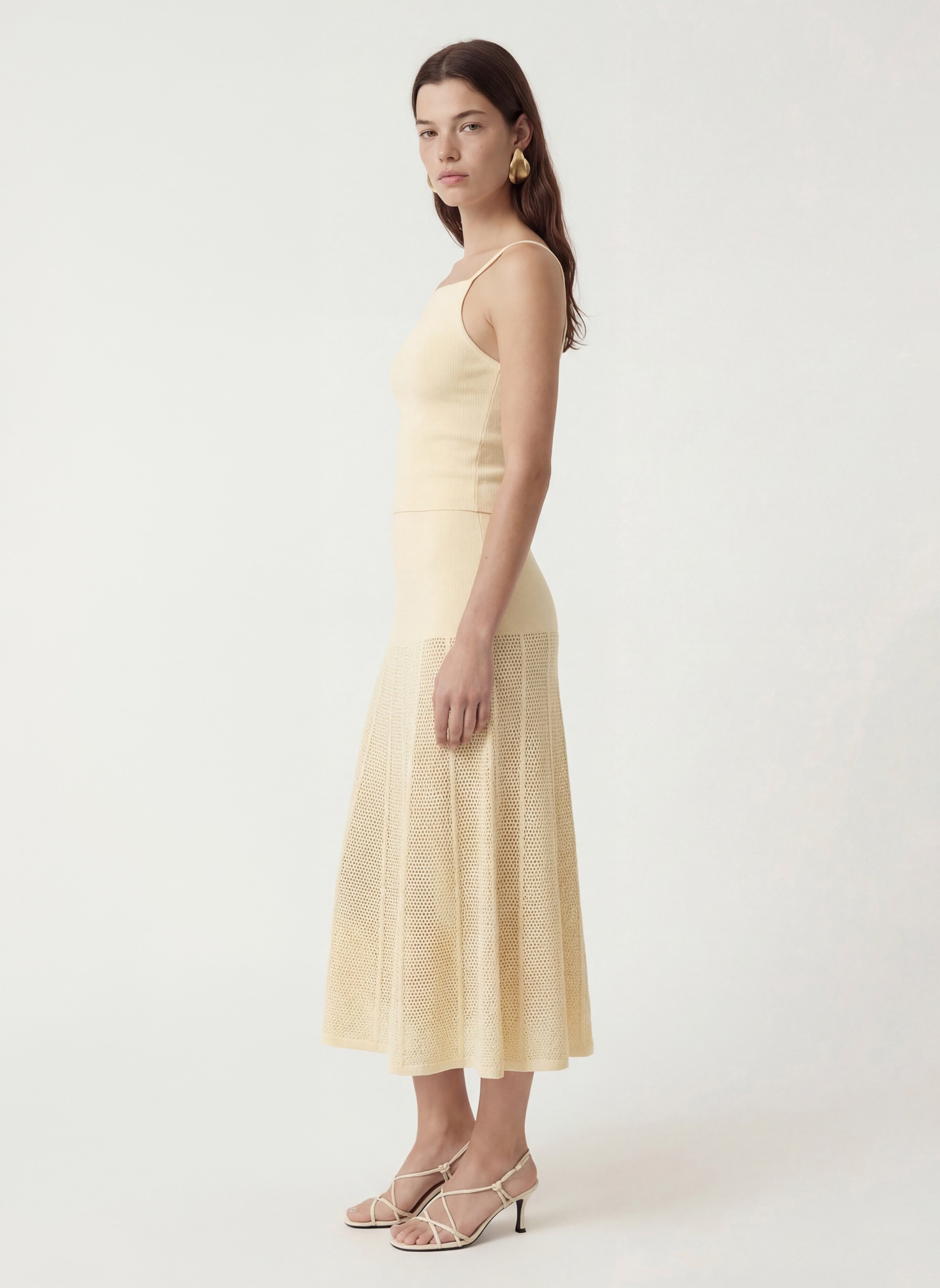 Long knit skirt KOOKAI Beige