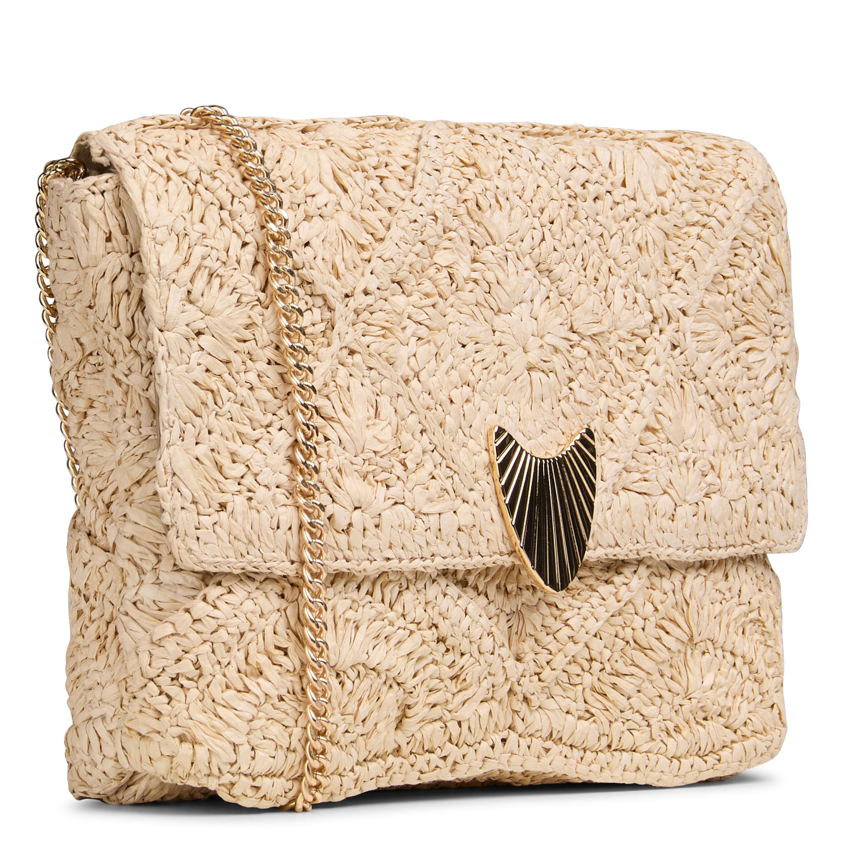 Avondclutch van riet MAISON 123 Wit