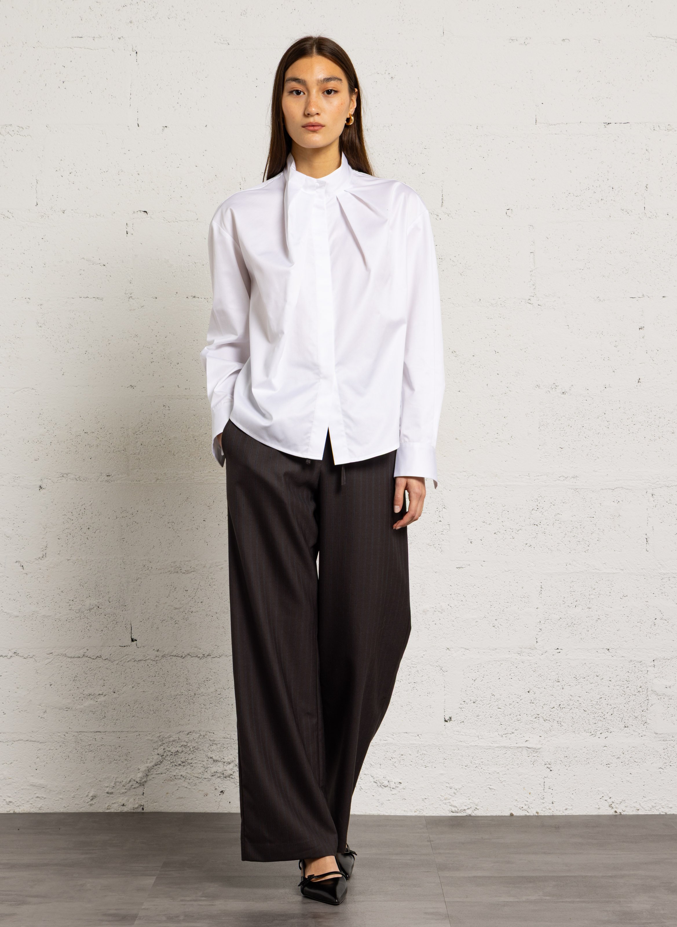 Chemise droite en coton MARGAUX LONNBERG Blanc