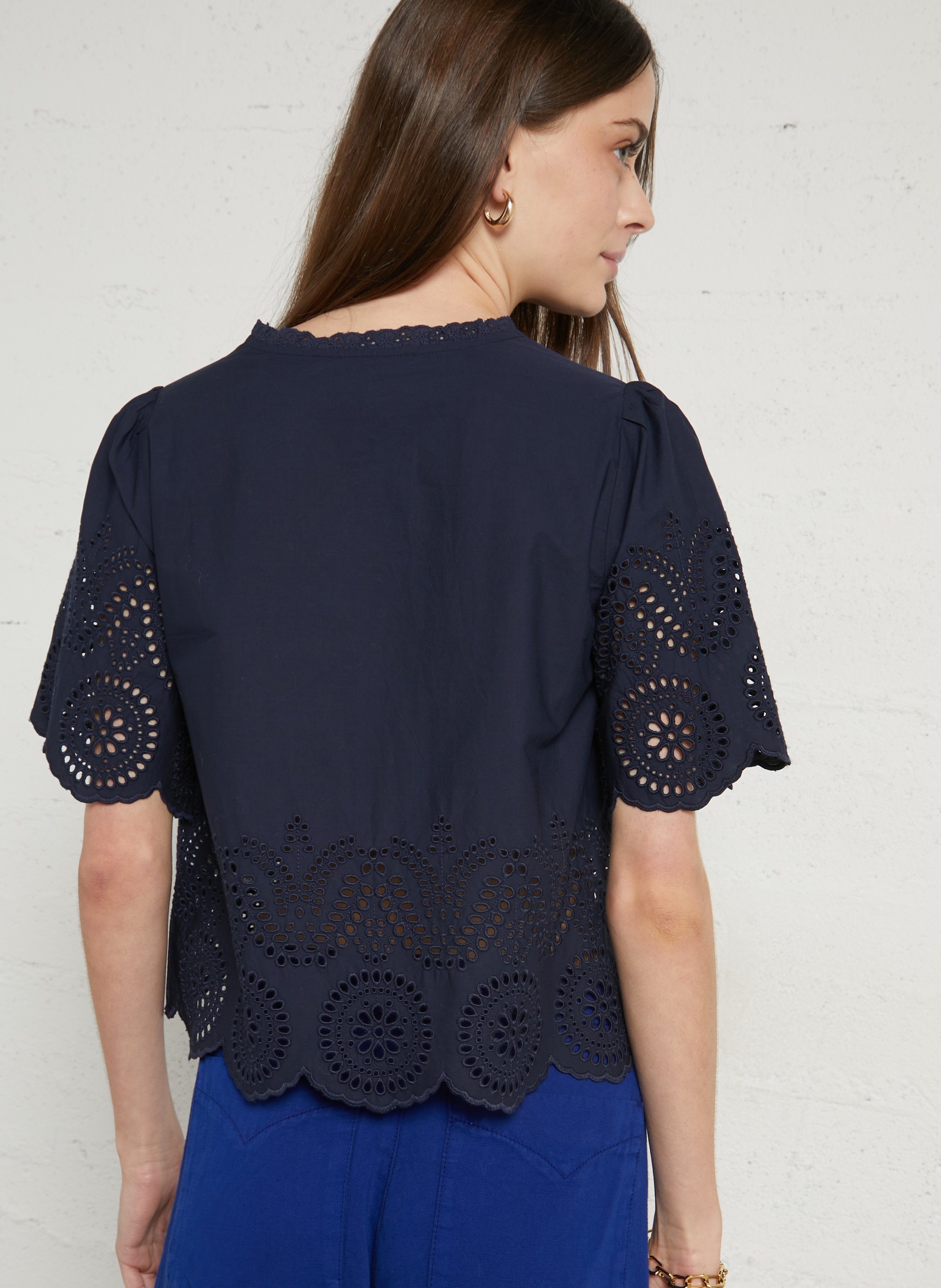 Loose-fit cotton top SUD EXPRESS Blue