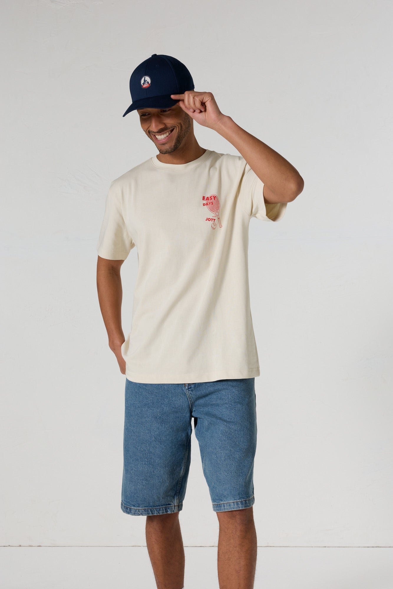 Round neck unisex printed T-shirt JOTT White