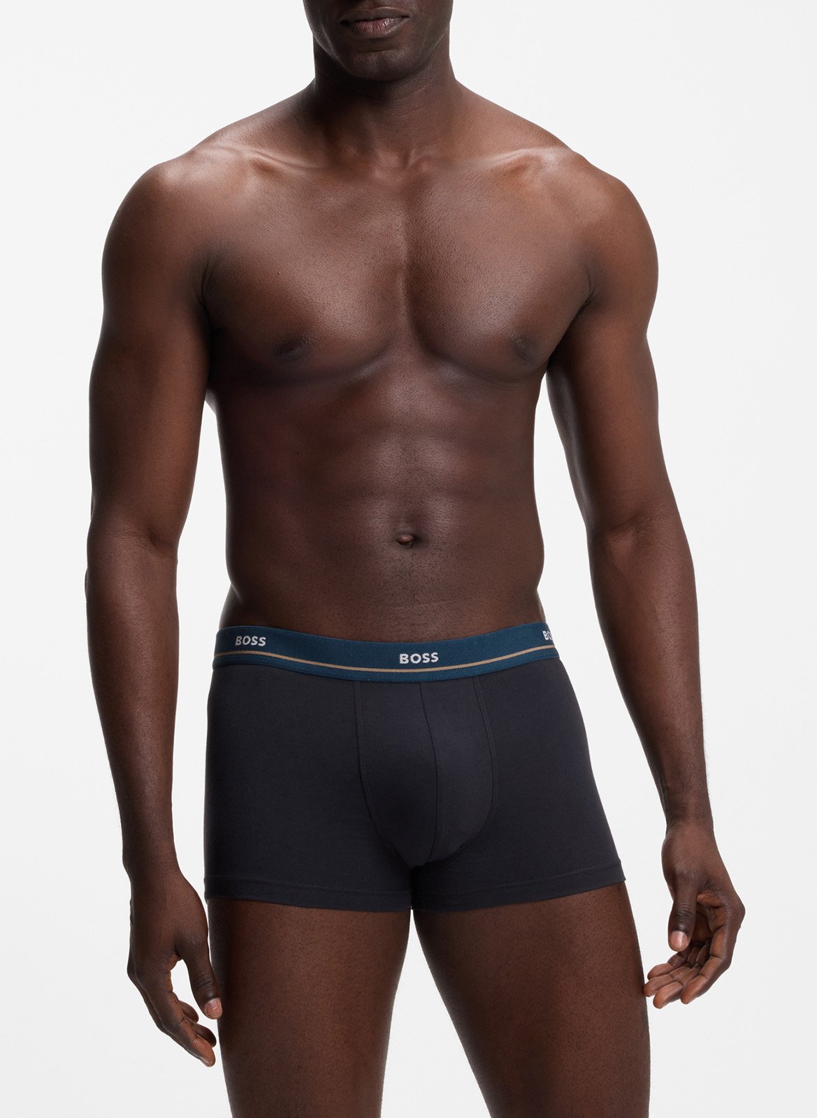 Pack of 5 mixed cotton boxers BOSS Blue