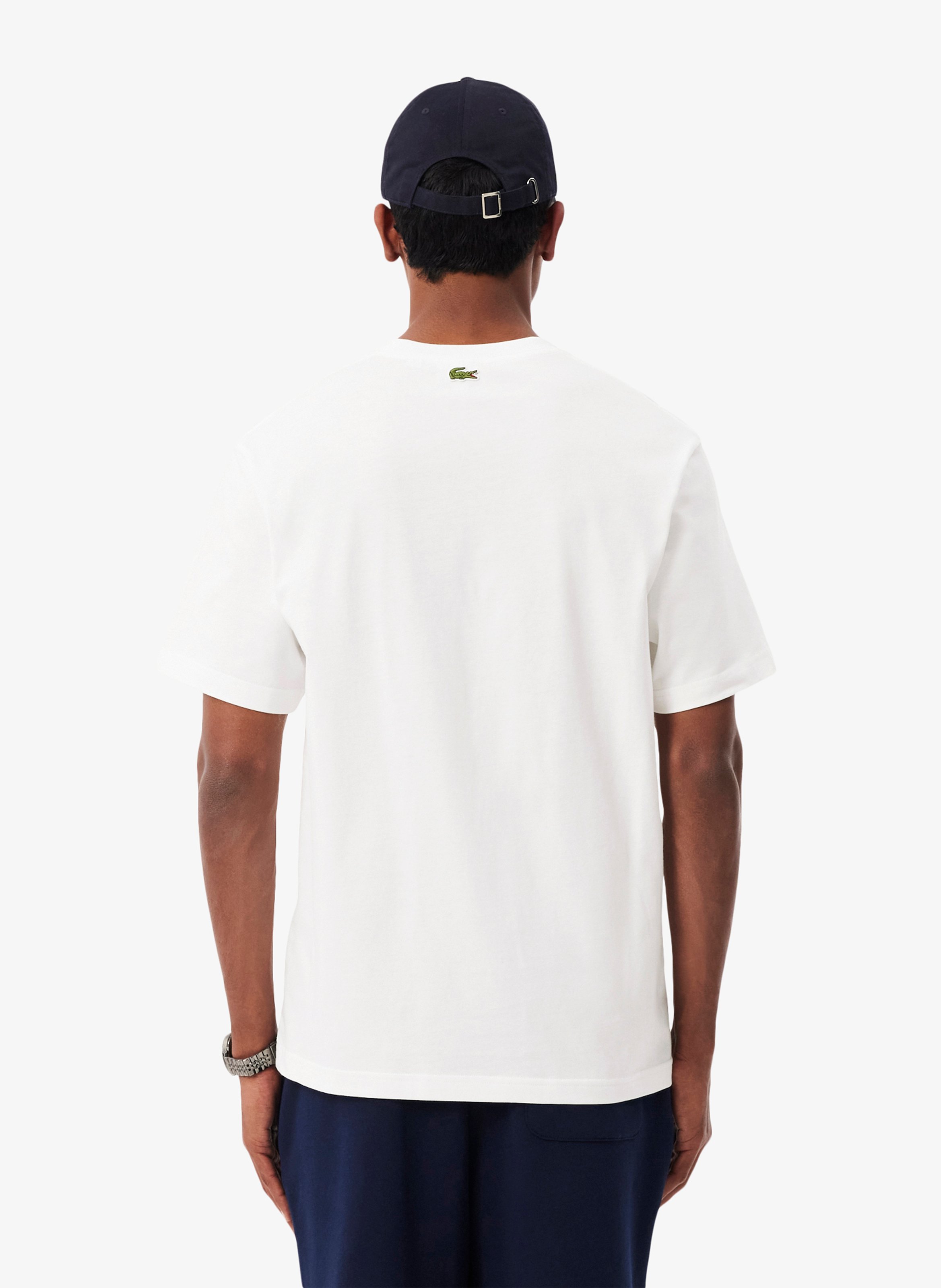 Besticktes Baumwoll-T-Shirt LACOSTE Weiss