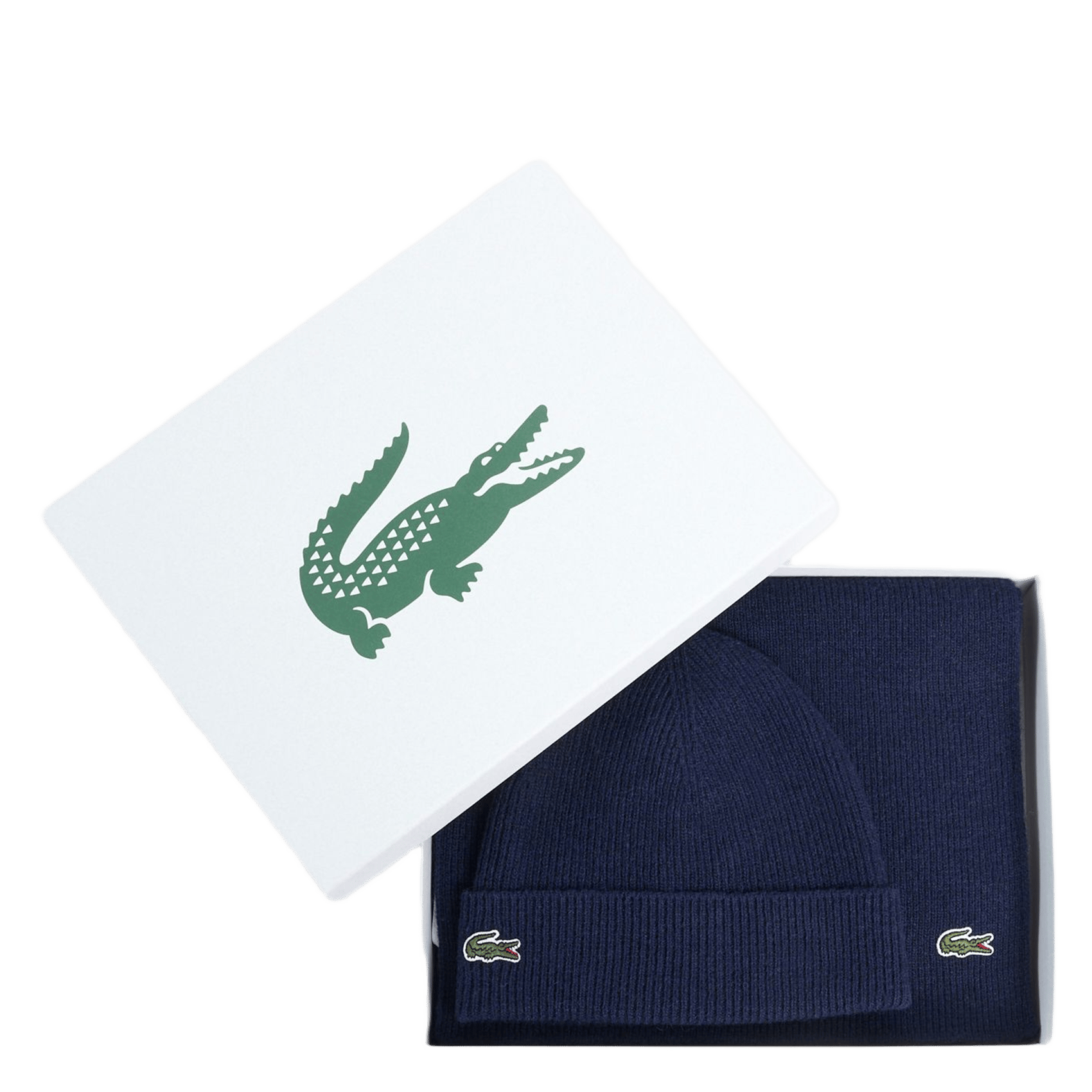 Set bonnet et écharpe en laine mélangée LACOSTE Bleu